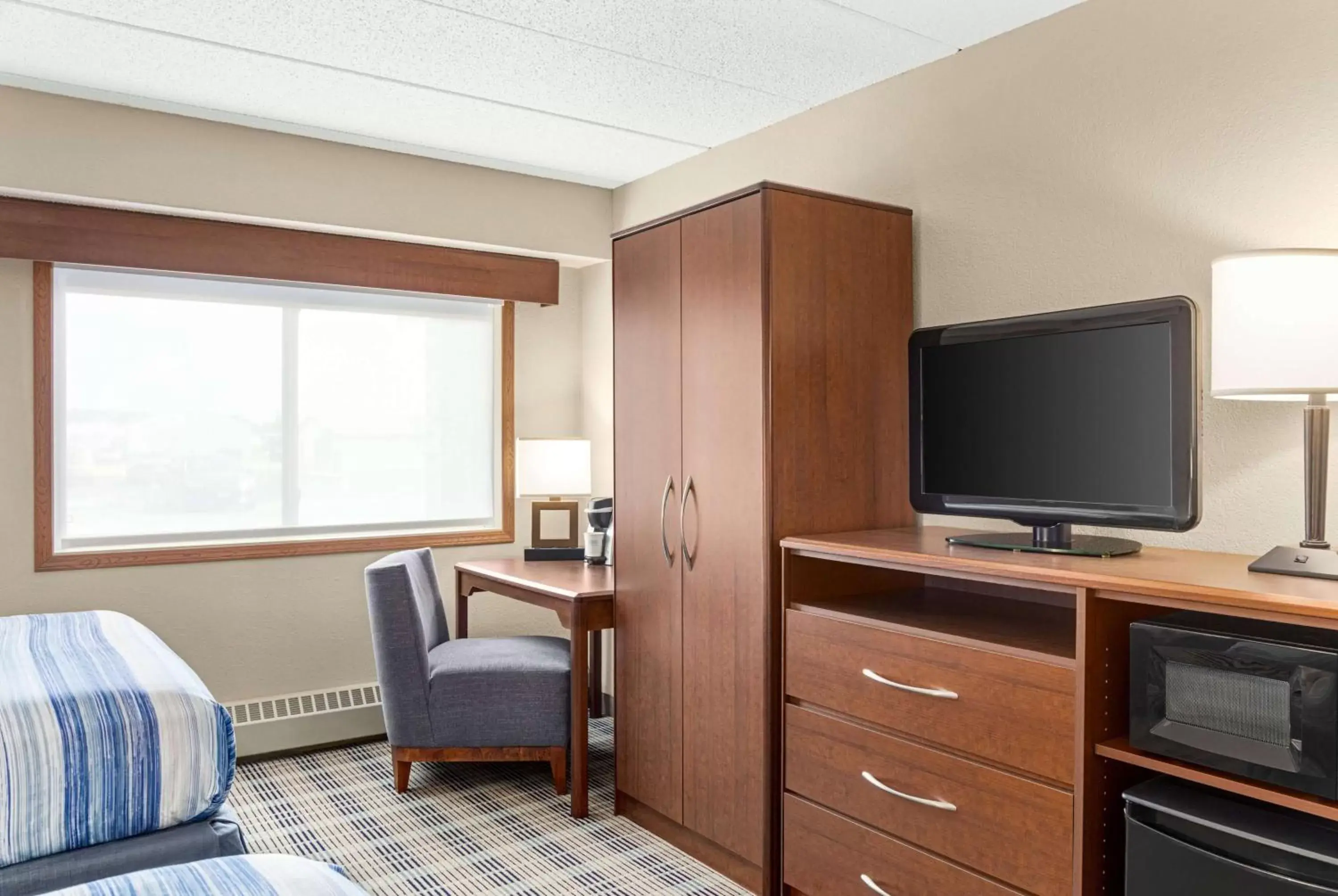 Bed, TV/Entertainment Center in AmericInn by Wyndham Roseau