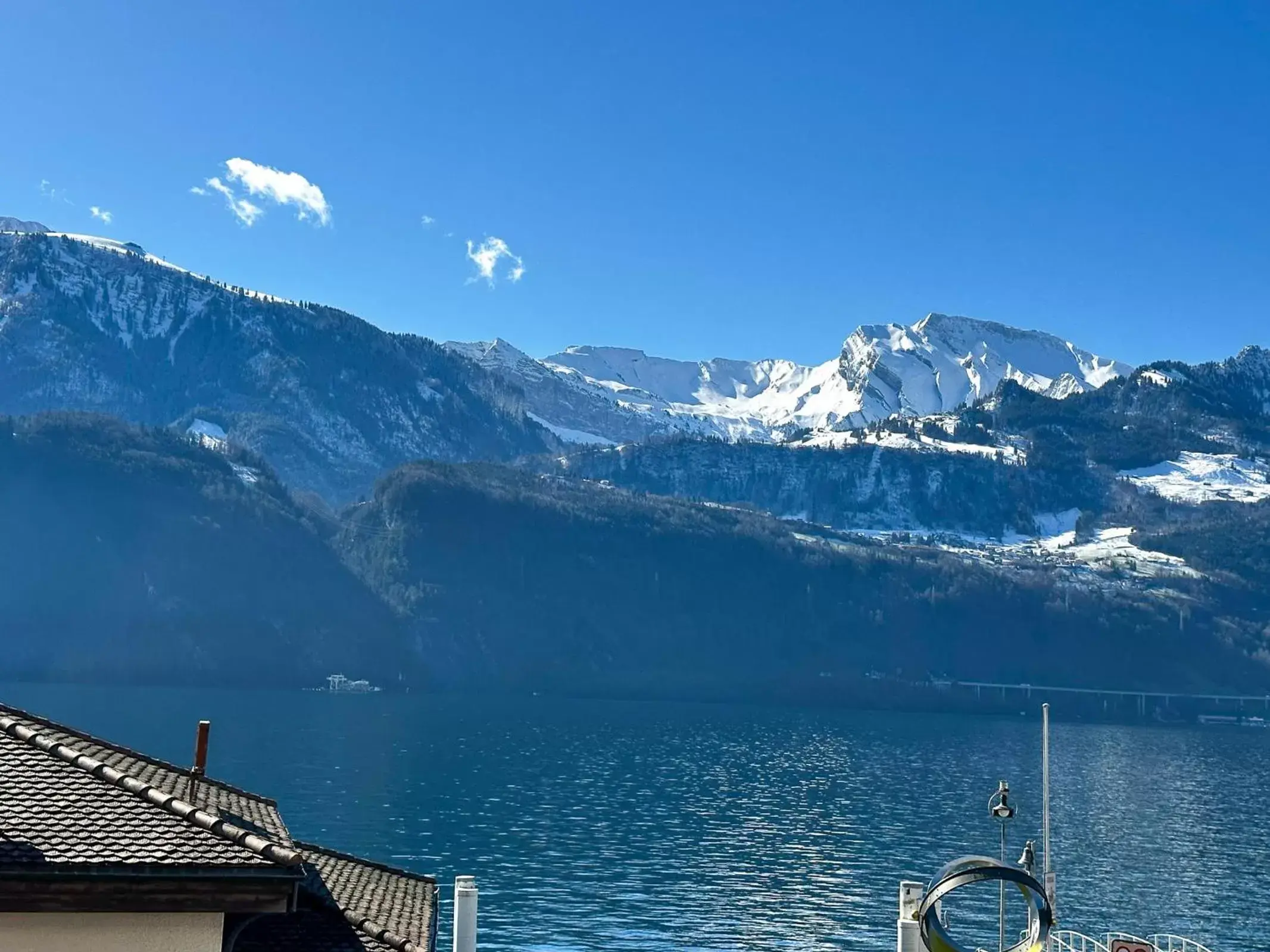 Lake view in Seehotel Riviera at Lake Lucerne