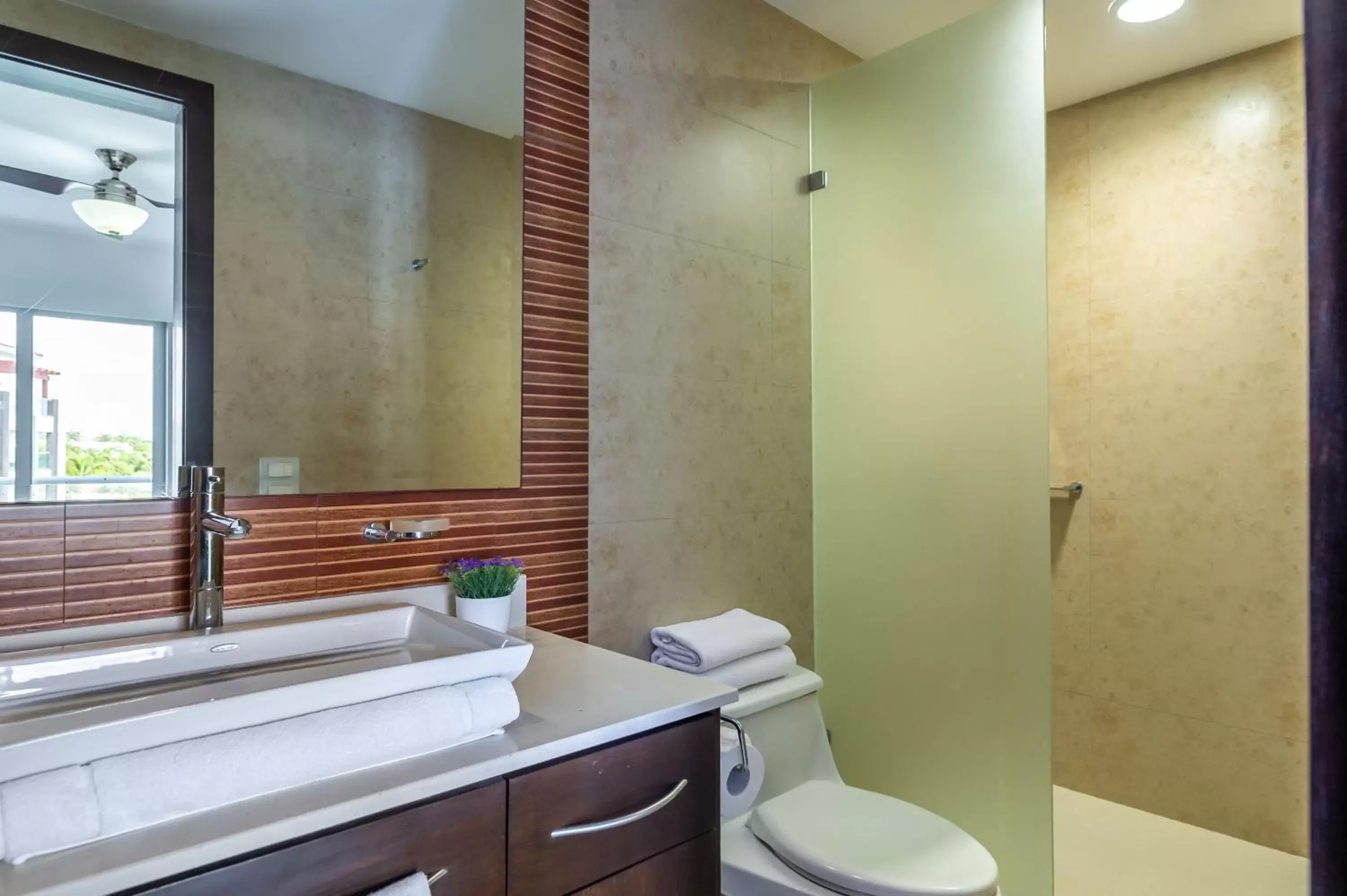 Bathroom in Mareazul Beach Front Condos At playa del Carmen