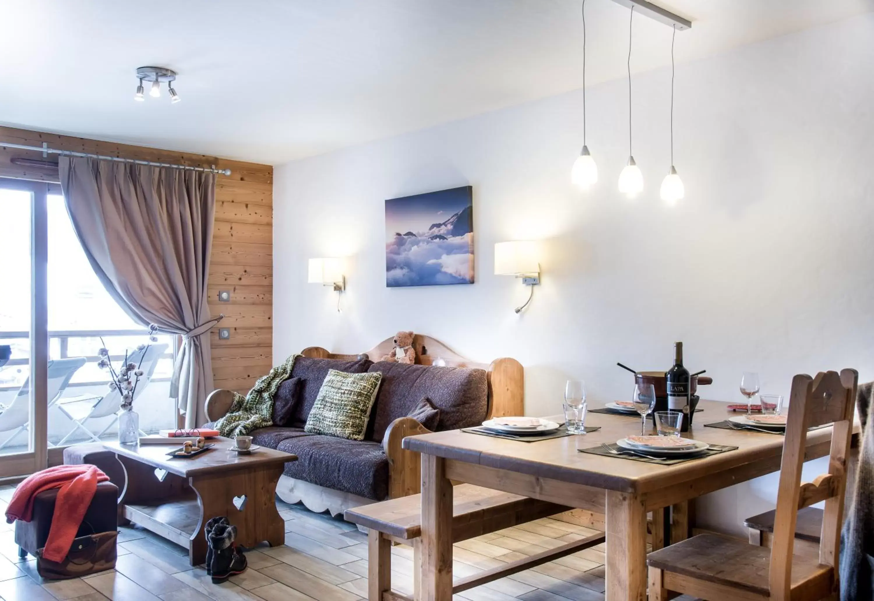 Living room, Restaurant/Places to Eat in Résidence - Les Grandes Alpes