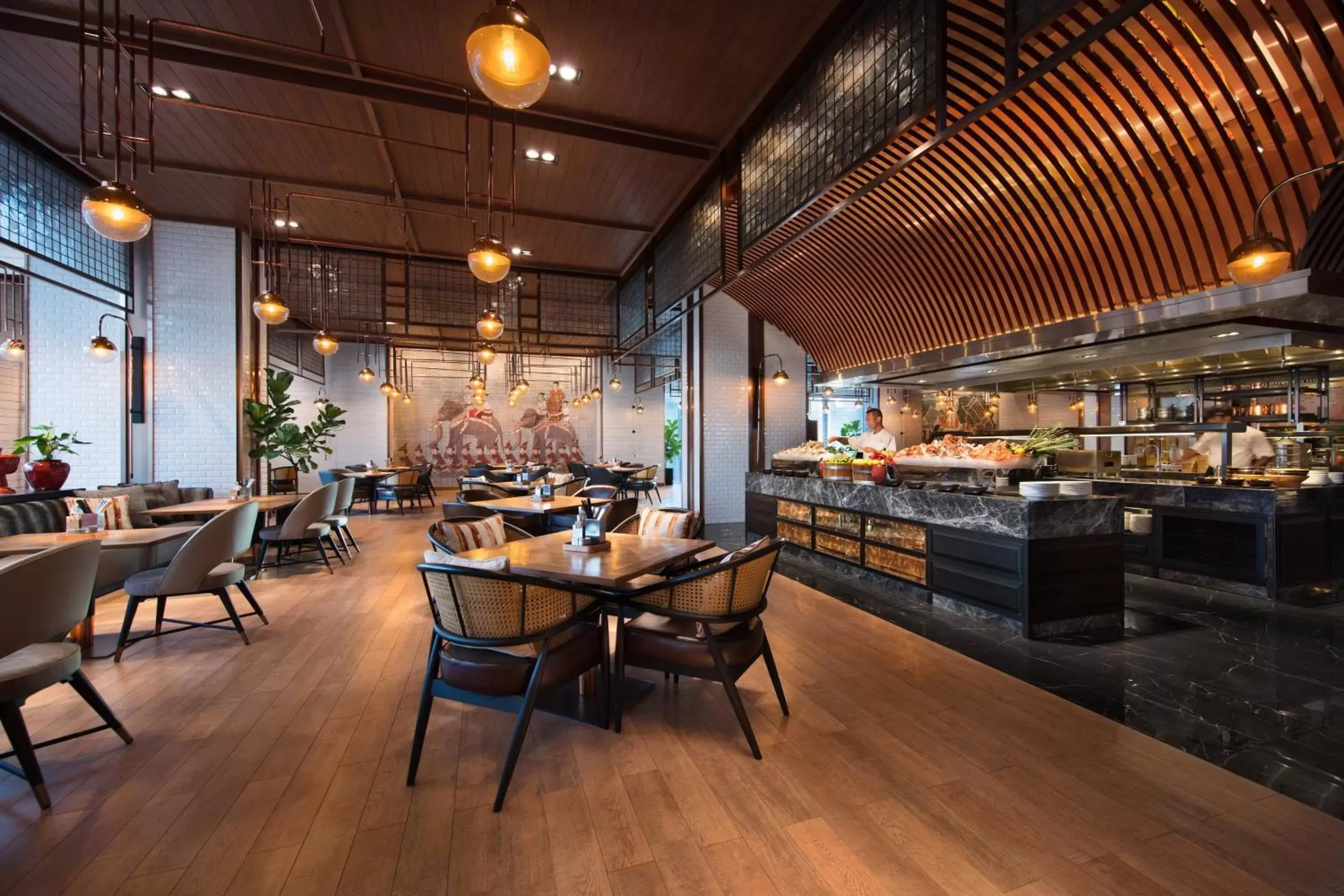 Kitchen or kitchenette, Restaurant/Places to Eat in Bangkok Marriott Hotel The Surawongse