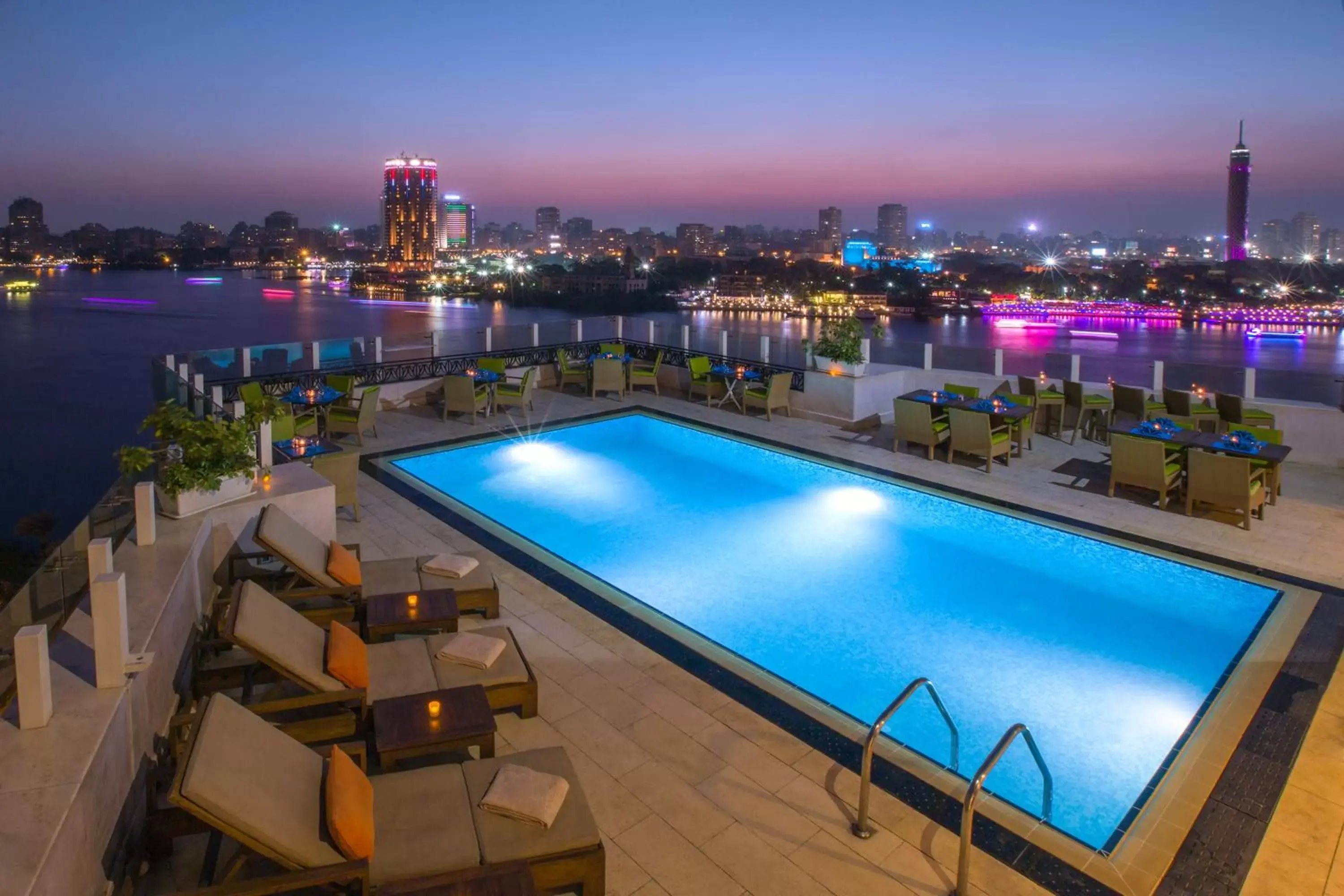 River view, Pool View in Kempinski Nile Hotel, Cairo