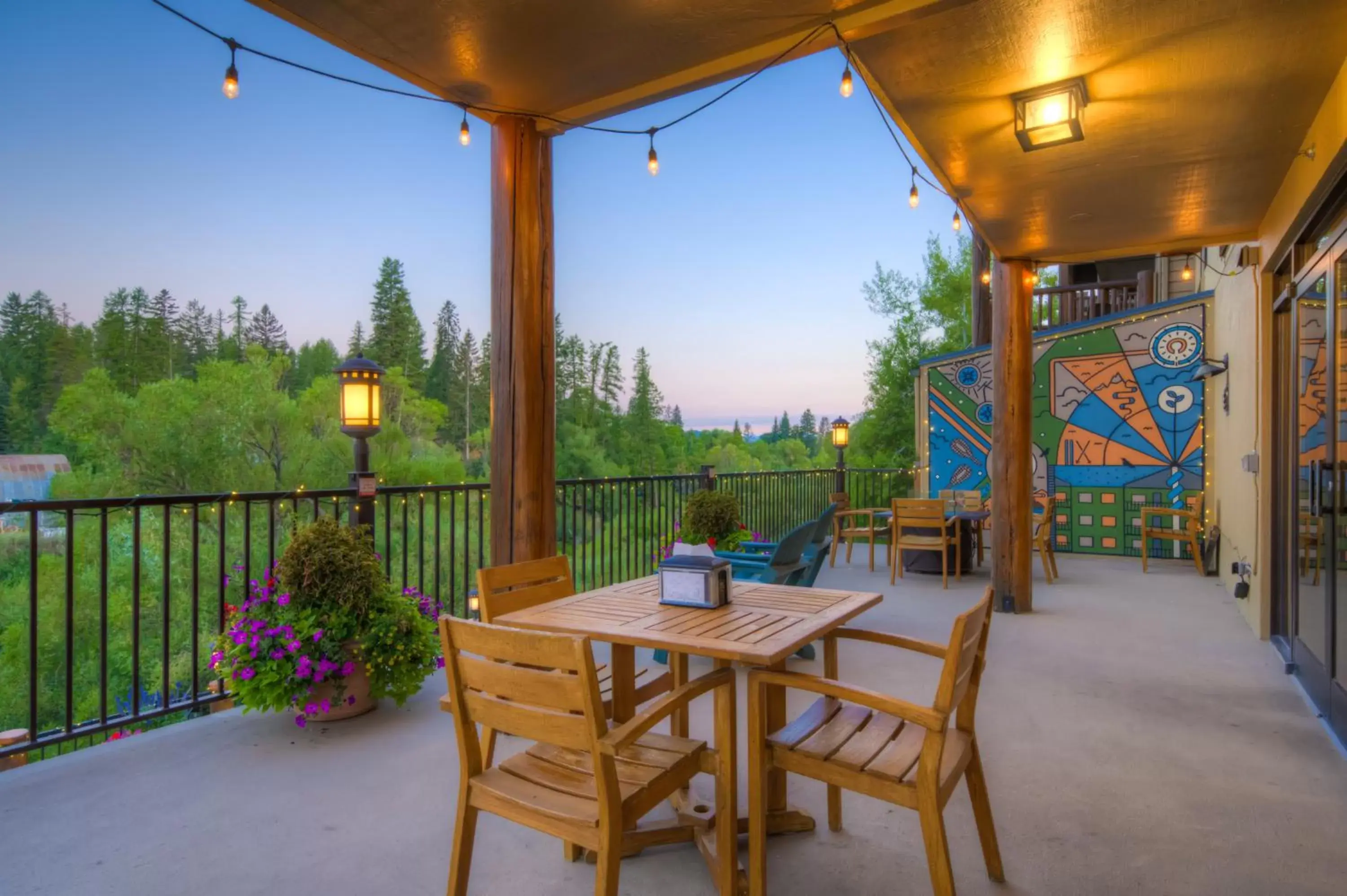 Patio in The Pine Lodge on Whitefish River, Ascend Hotel Collection