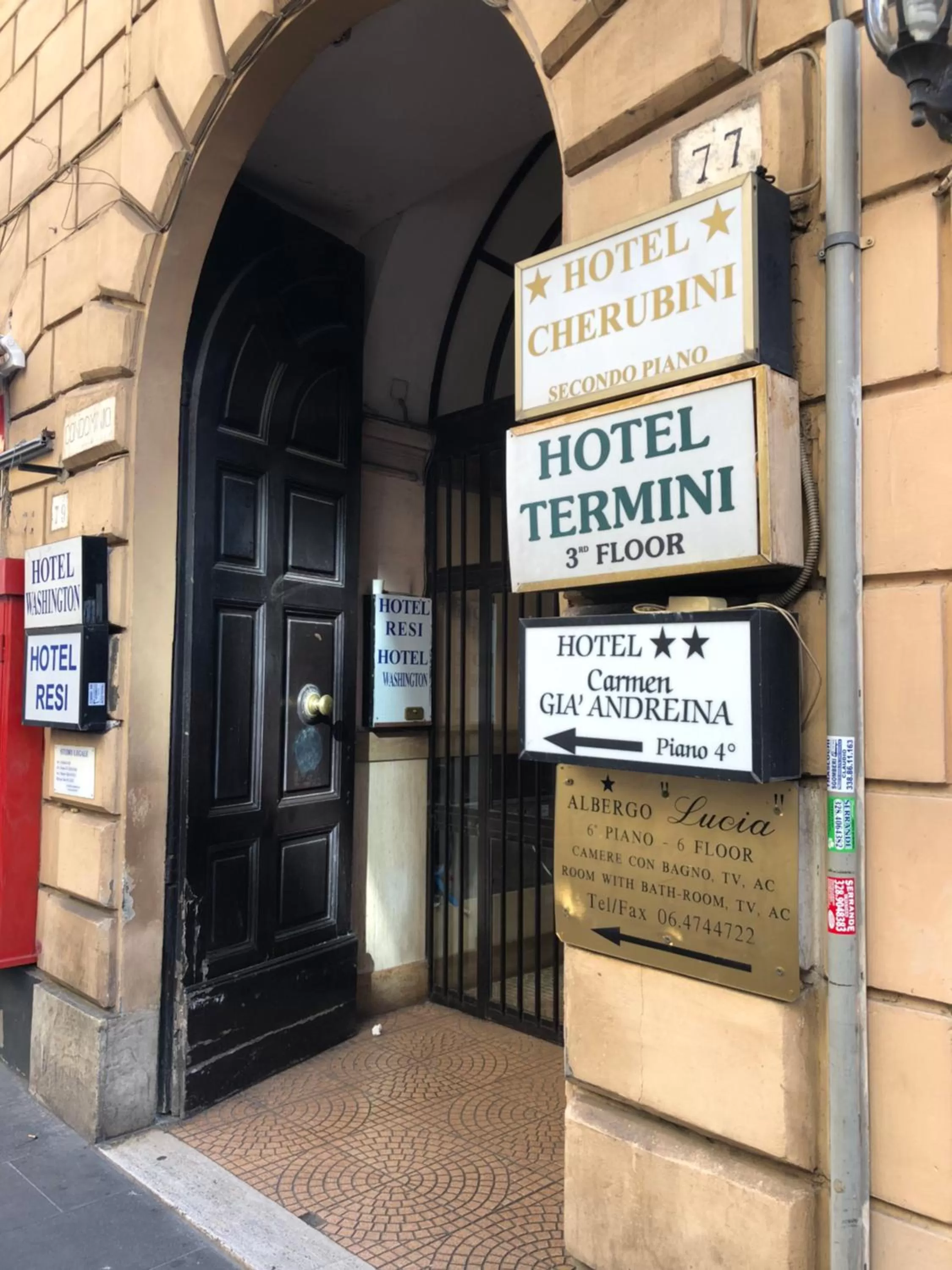 Property building in Hotel Cherubini