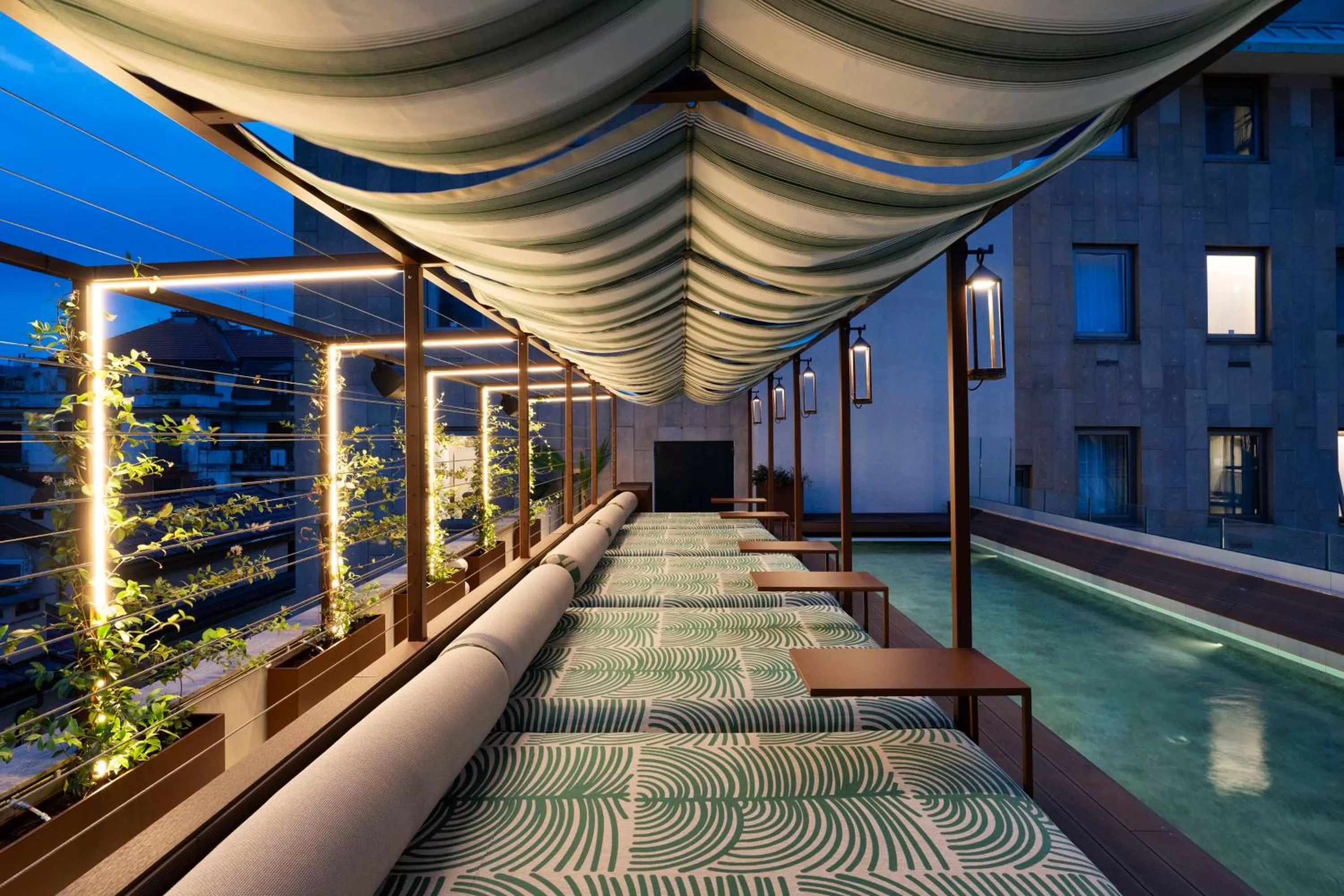 Pool view in Radisson Collection Hotel, Santa Sofia Milan