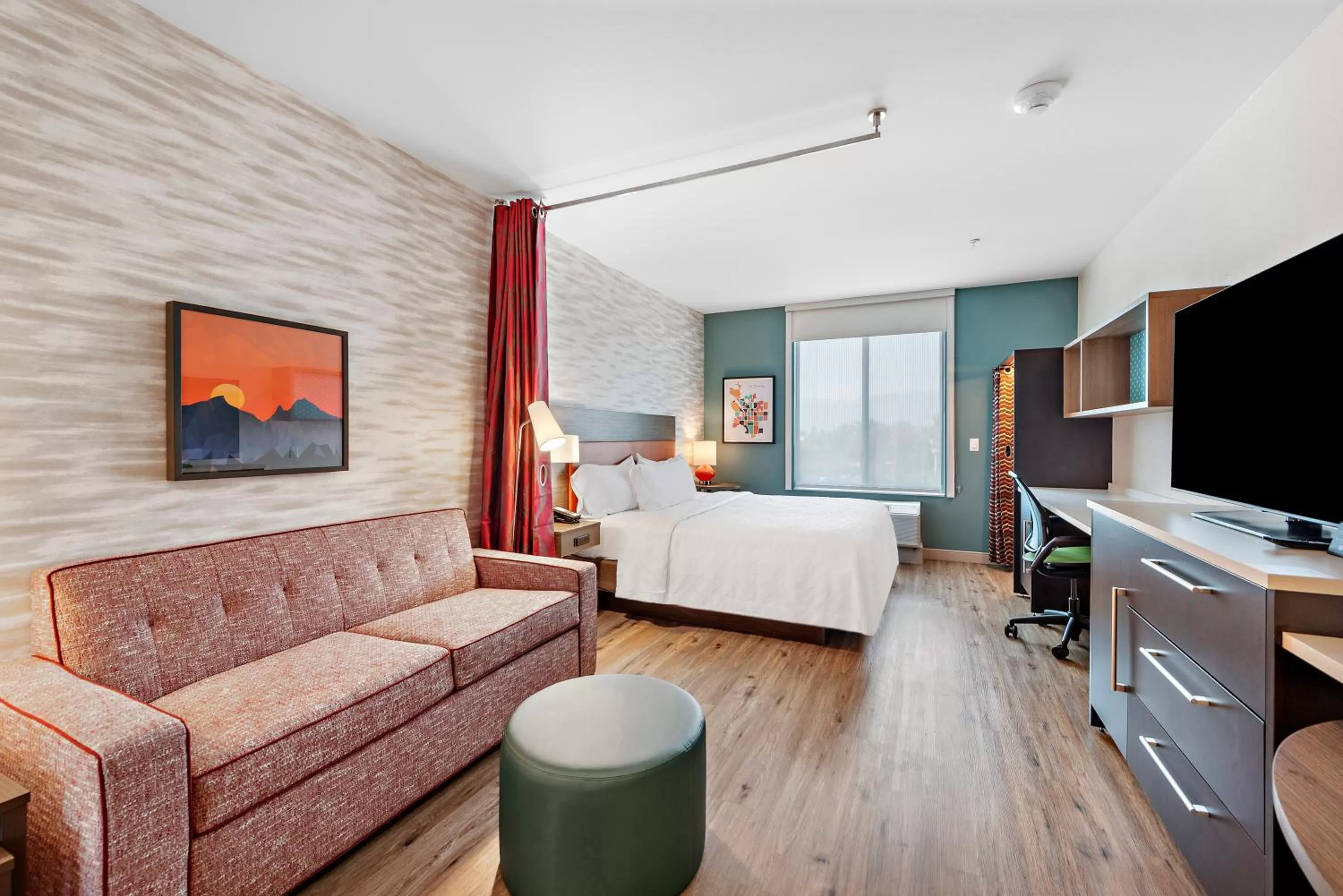 Bed in Home2 Suites By Hilton San Bernardino