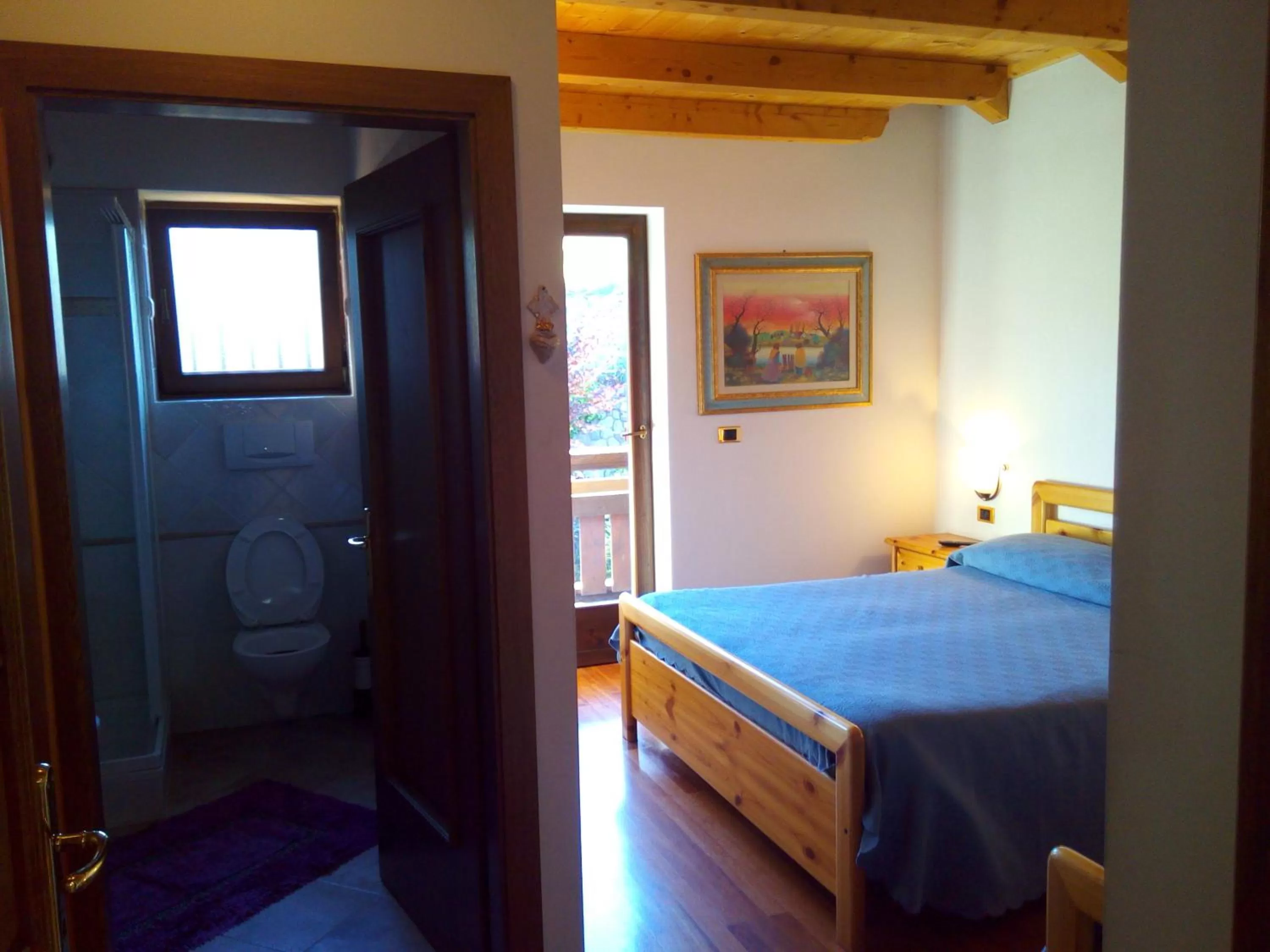 Bathroom, Bed in B&B Casa Bazzanella