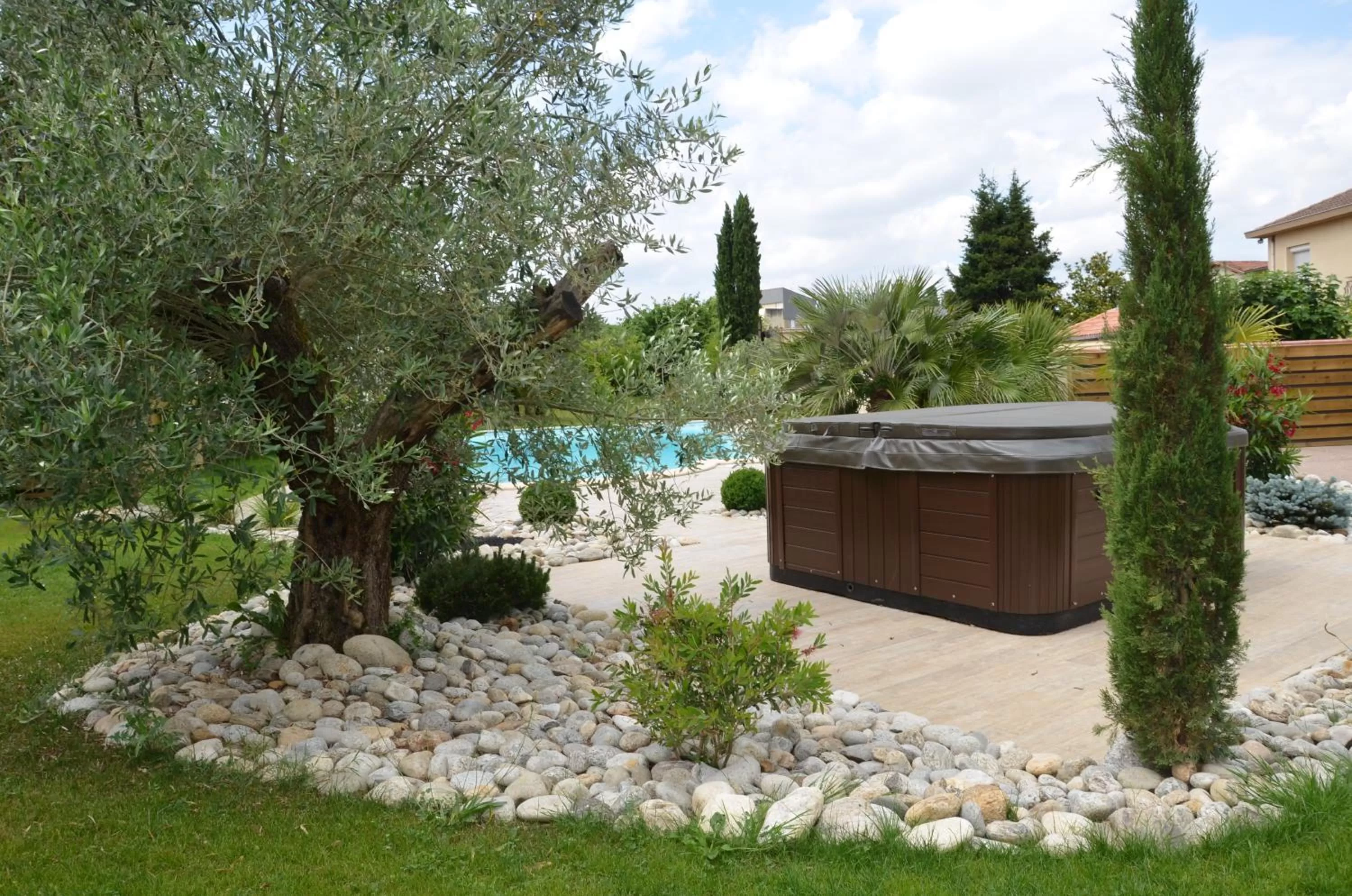 Hot Tub in Chambre D'hôtes Et Spa
