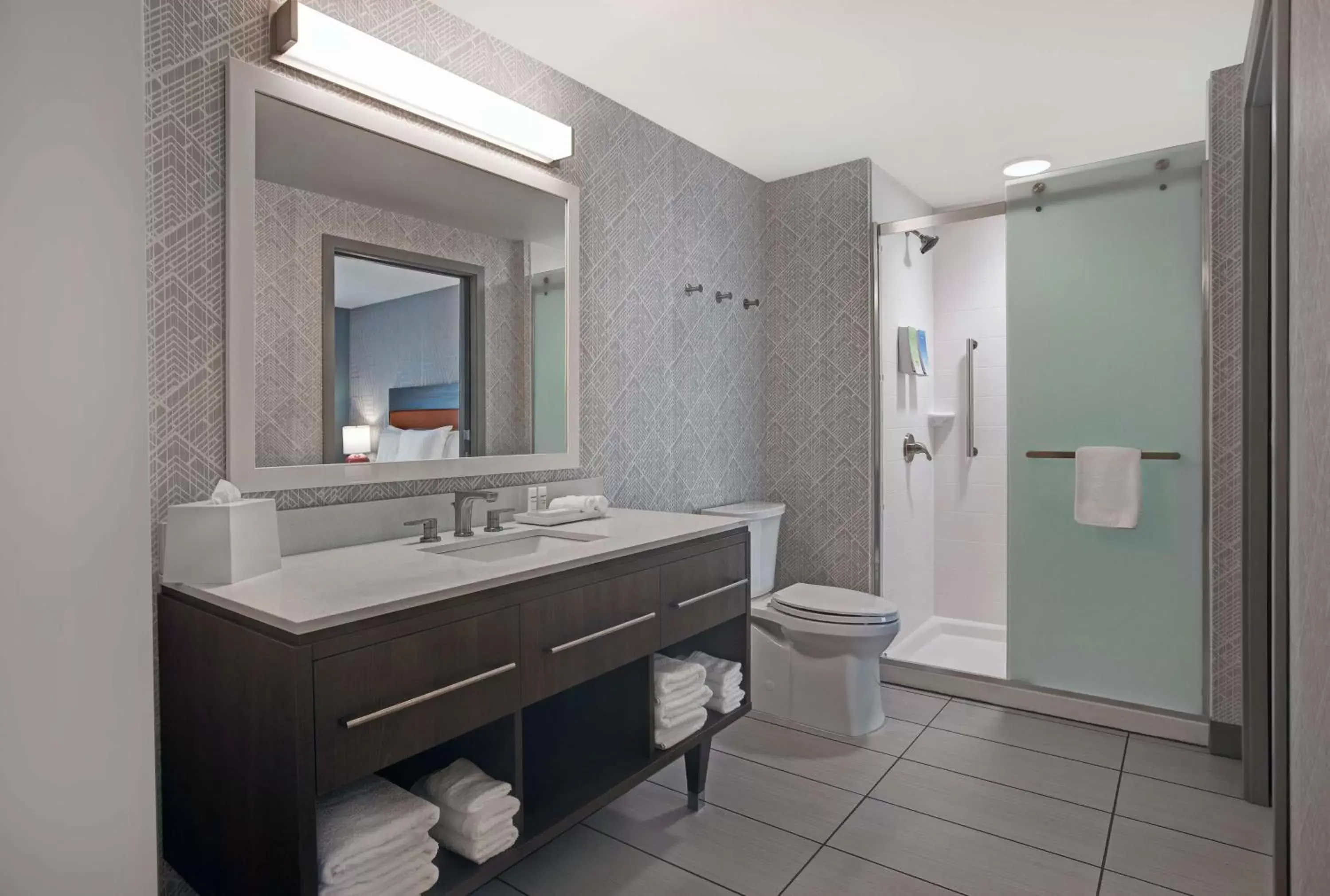 Bathroom in Home2 Suites By Hilton Asheville Airport