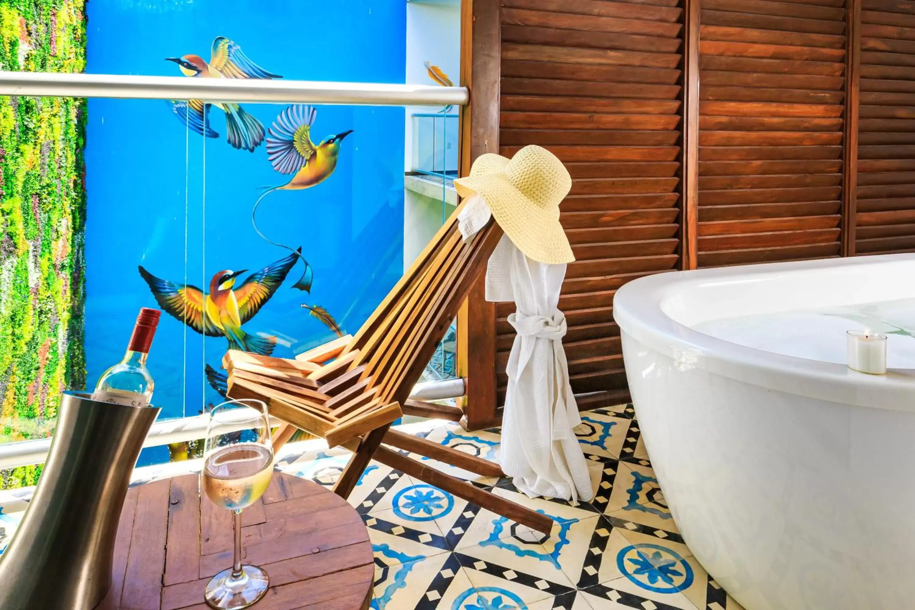 Balcony/Terrace, Bathroom in Soul Beach Boutique Hotel & Spa