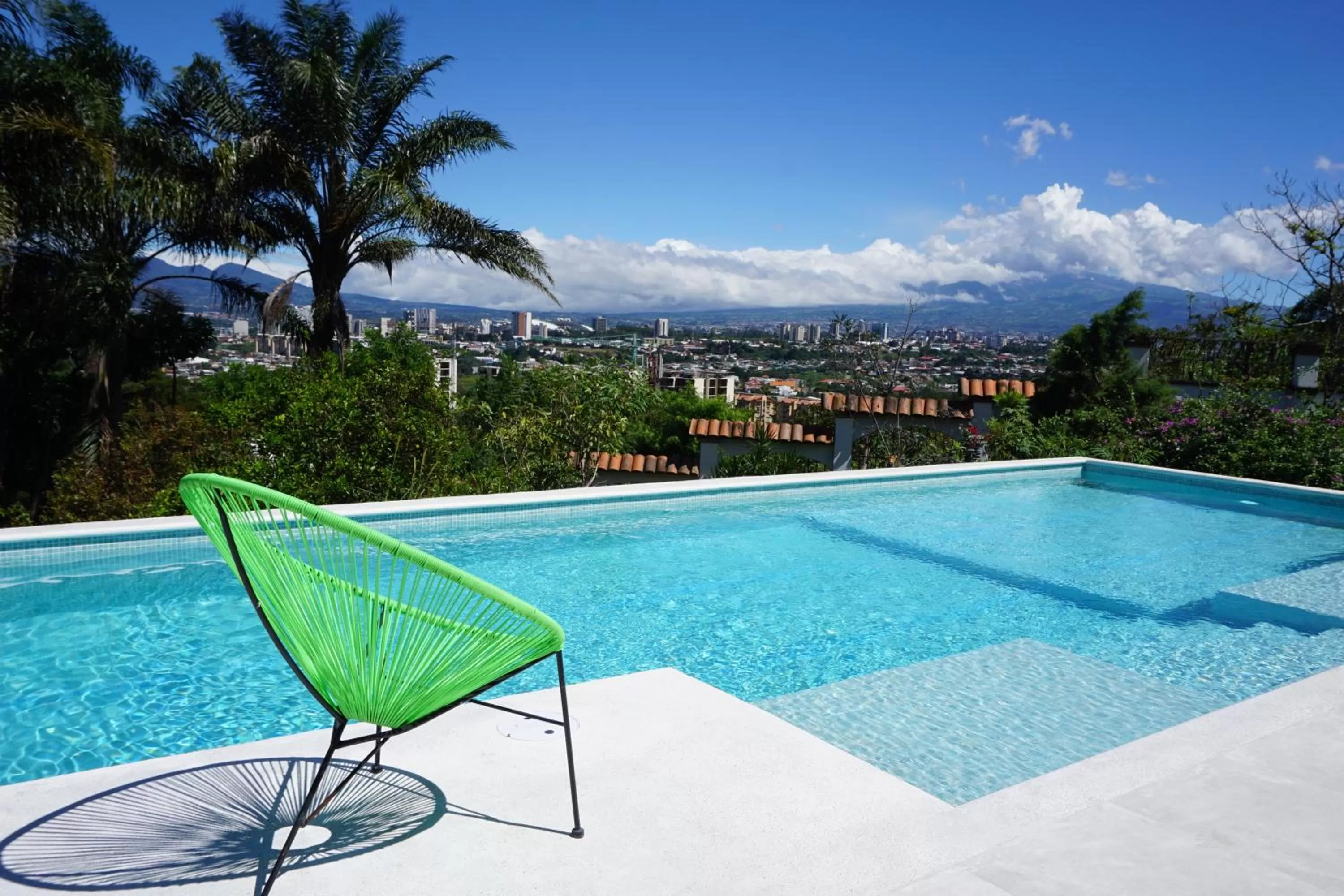 Pool view in Posada el Quijote