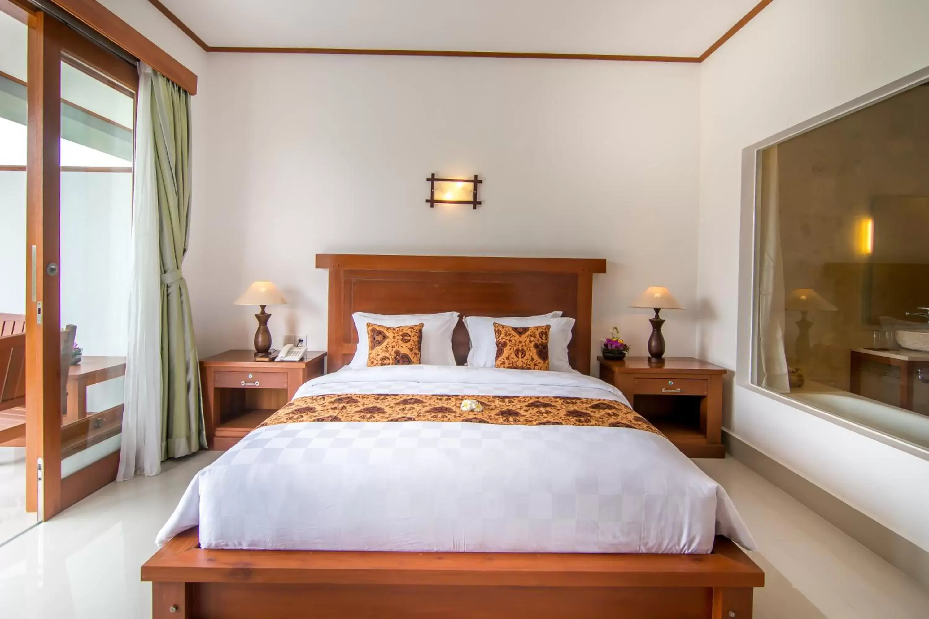 Bedroom, Bed in Gita Maha Ubud Hotel by Mahaputra-CHSE Certified