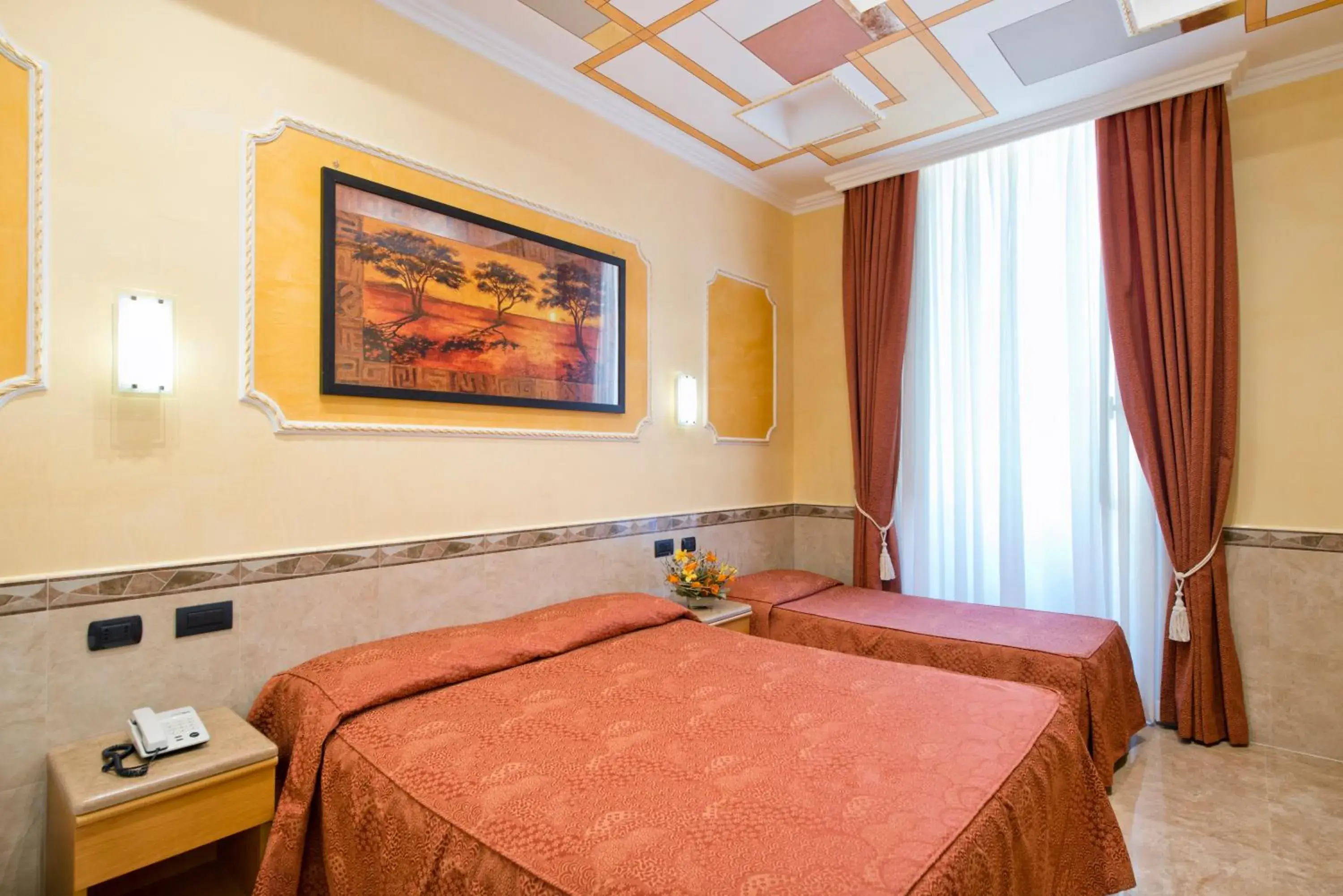 Photo of the whole room, Bed in Hotel Marco Polo Rome