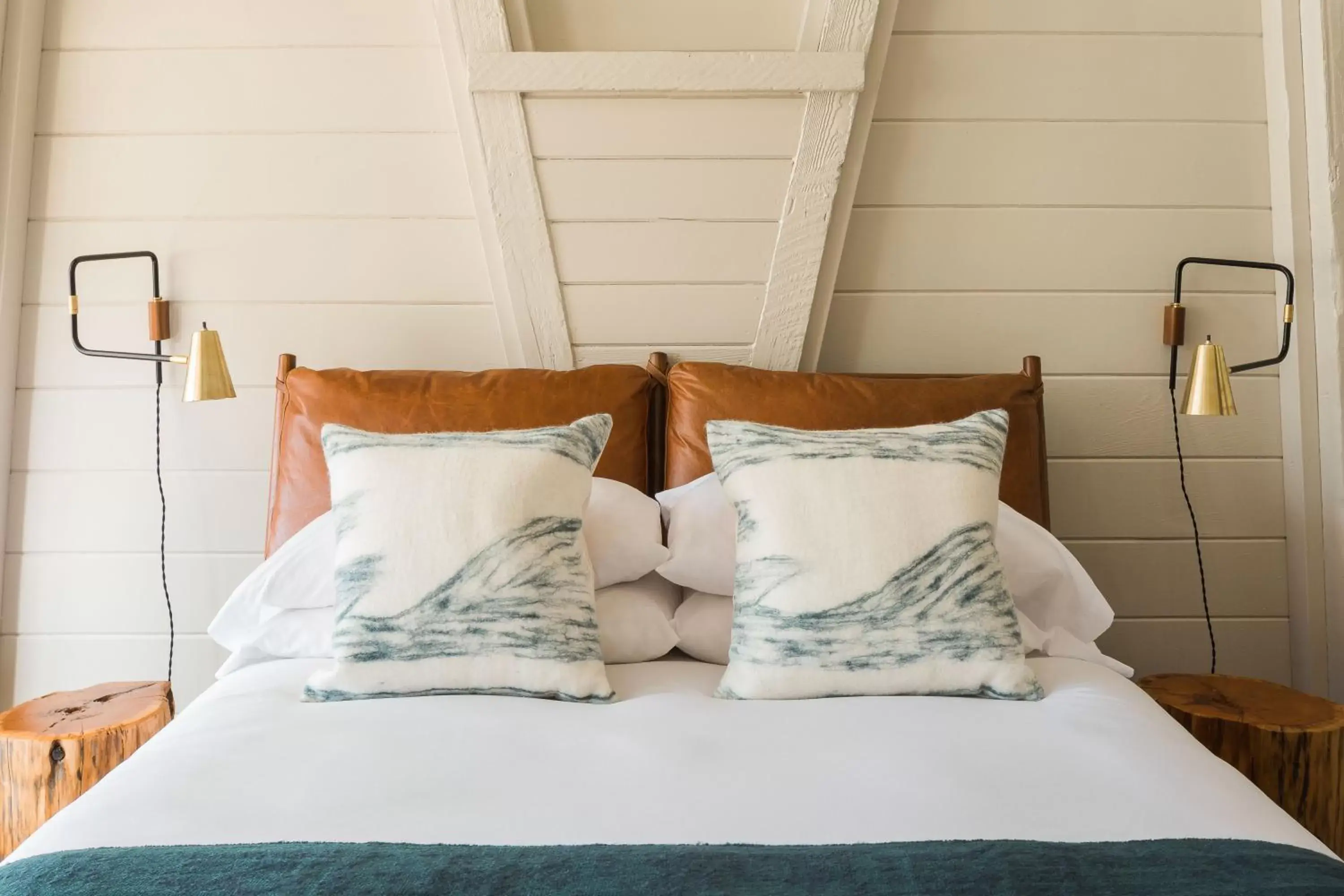 Decorative detail, Bed in Inns of Mendocino