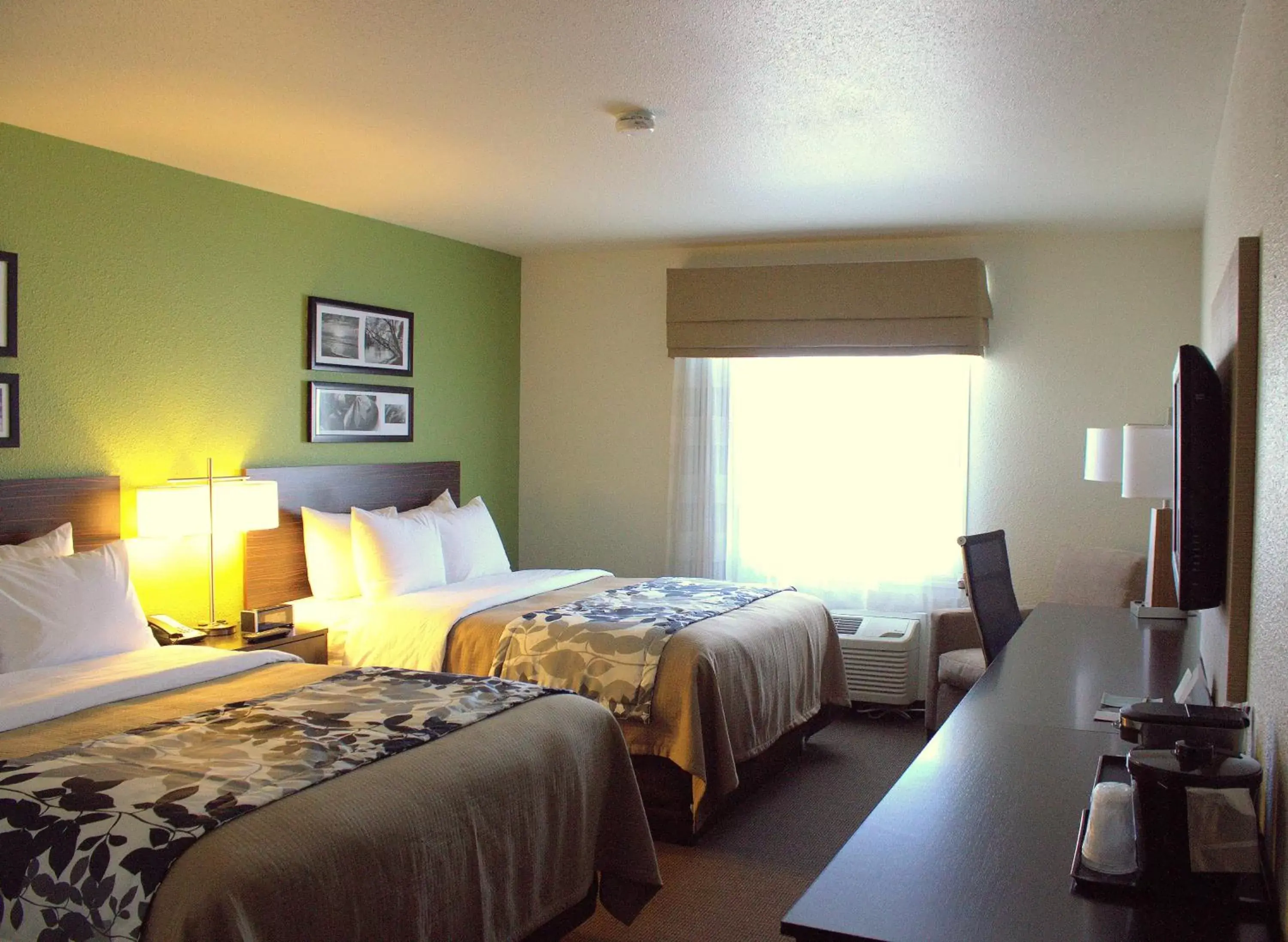 Bedroom, Bed in Sleep Inn Regina East