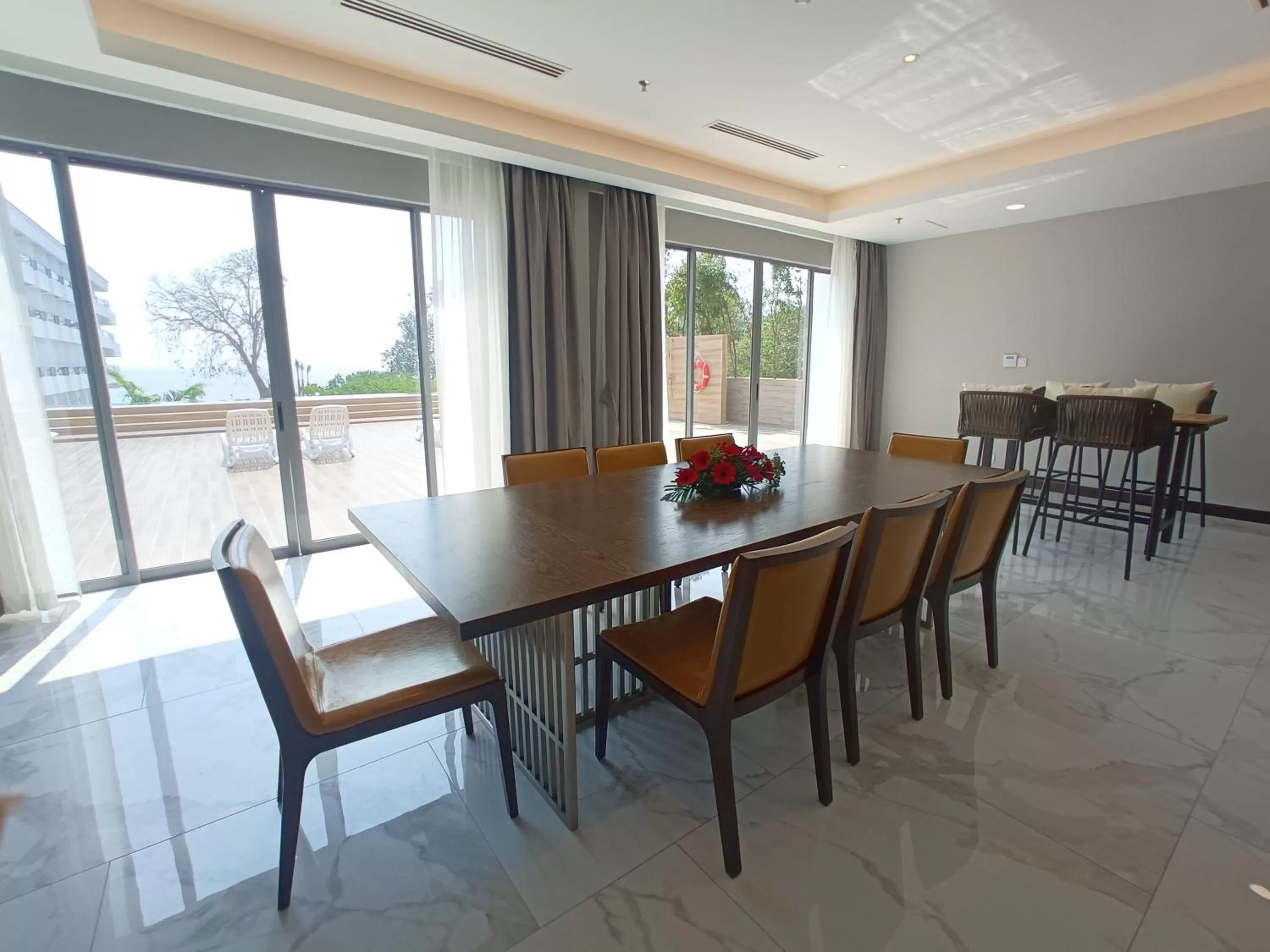 Dining area in Pacific Regency Beach Resort, Port Dickson