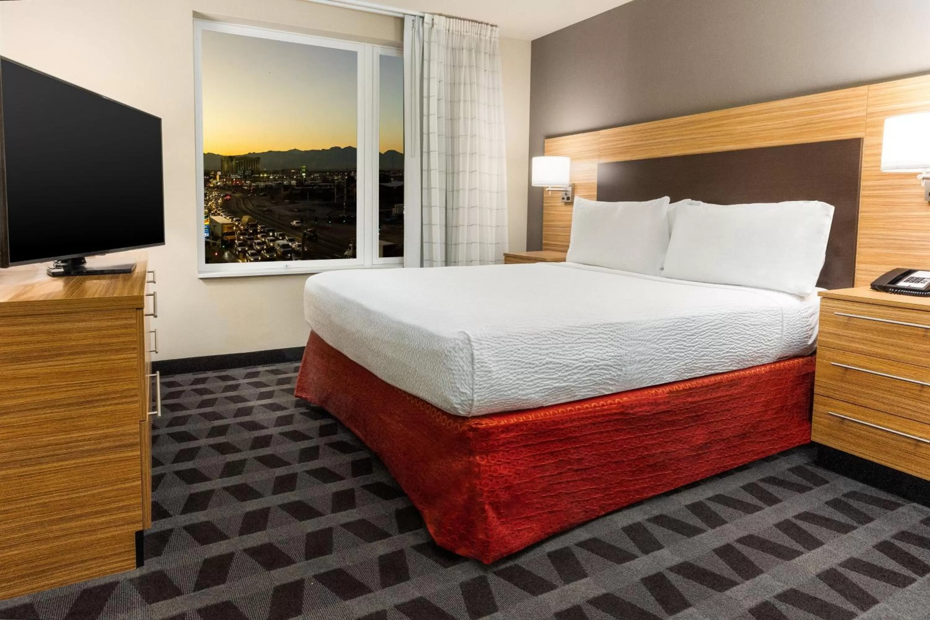 Bedroom, Bed in TownePlace Suites By Marriott Las Vegas Stadium District