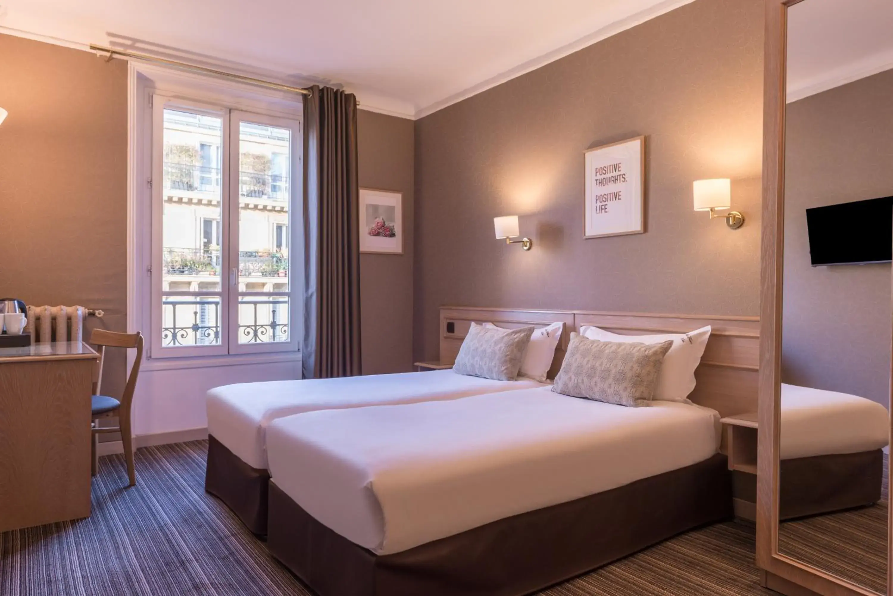 Bedroom, Bed in Paris France Hotel