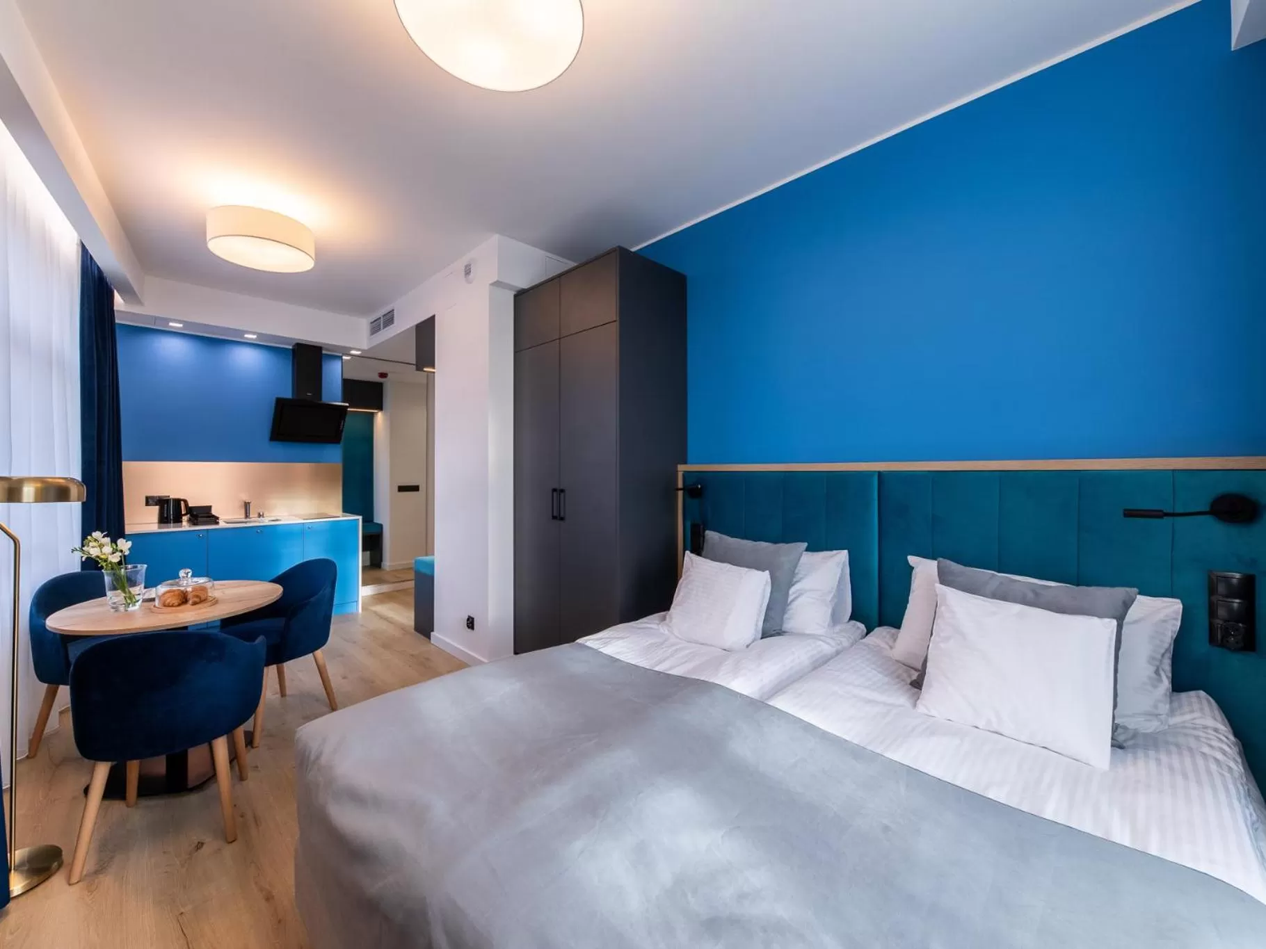 Bed in SQUARE APARTMENTS GDYNIA