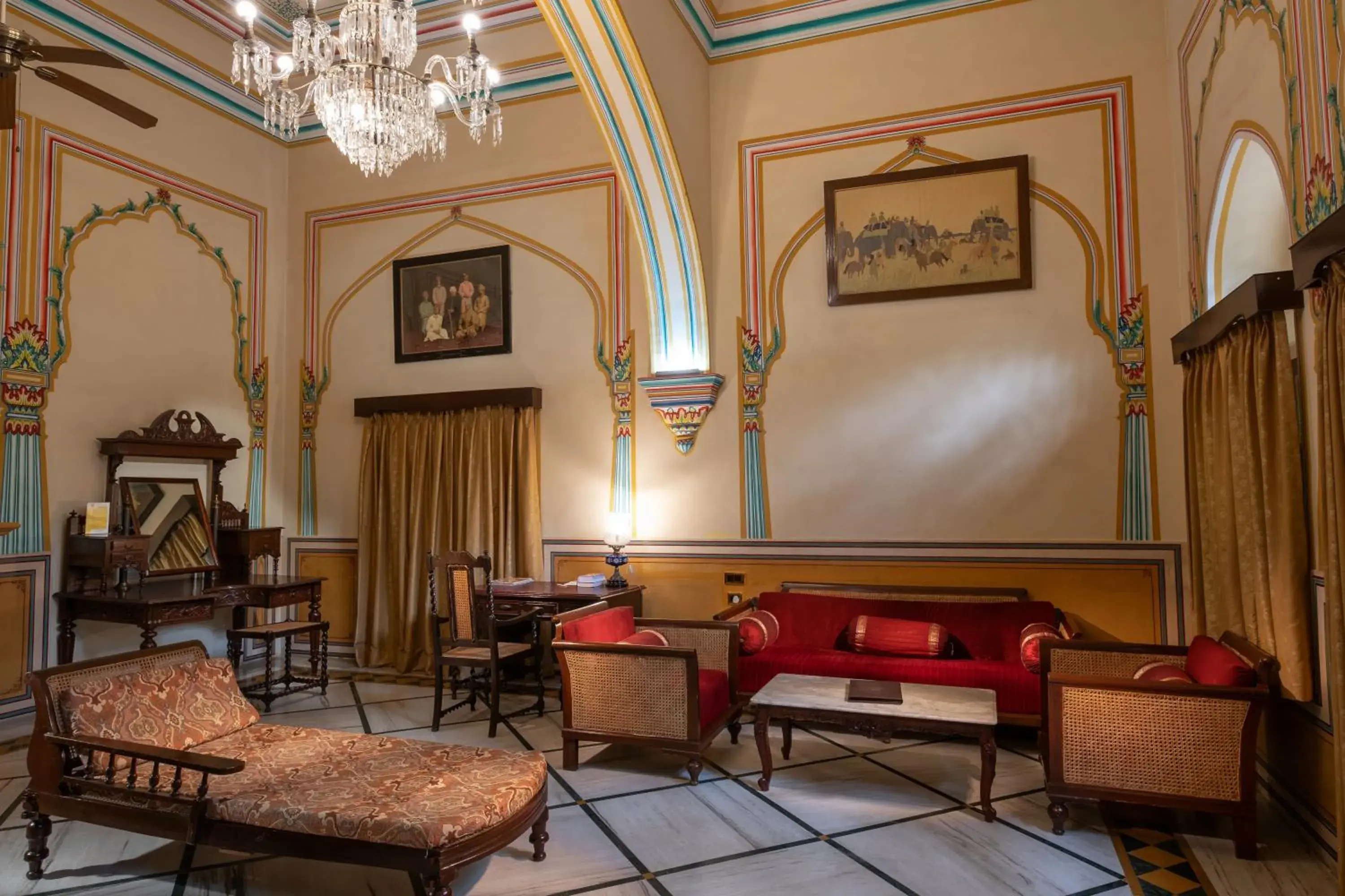 Seating Area in Hotel Narain Niwas Palace