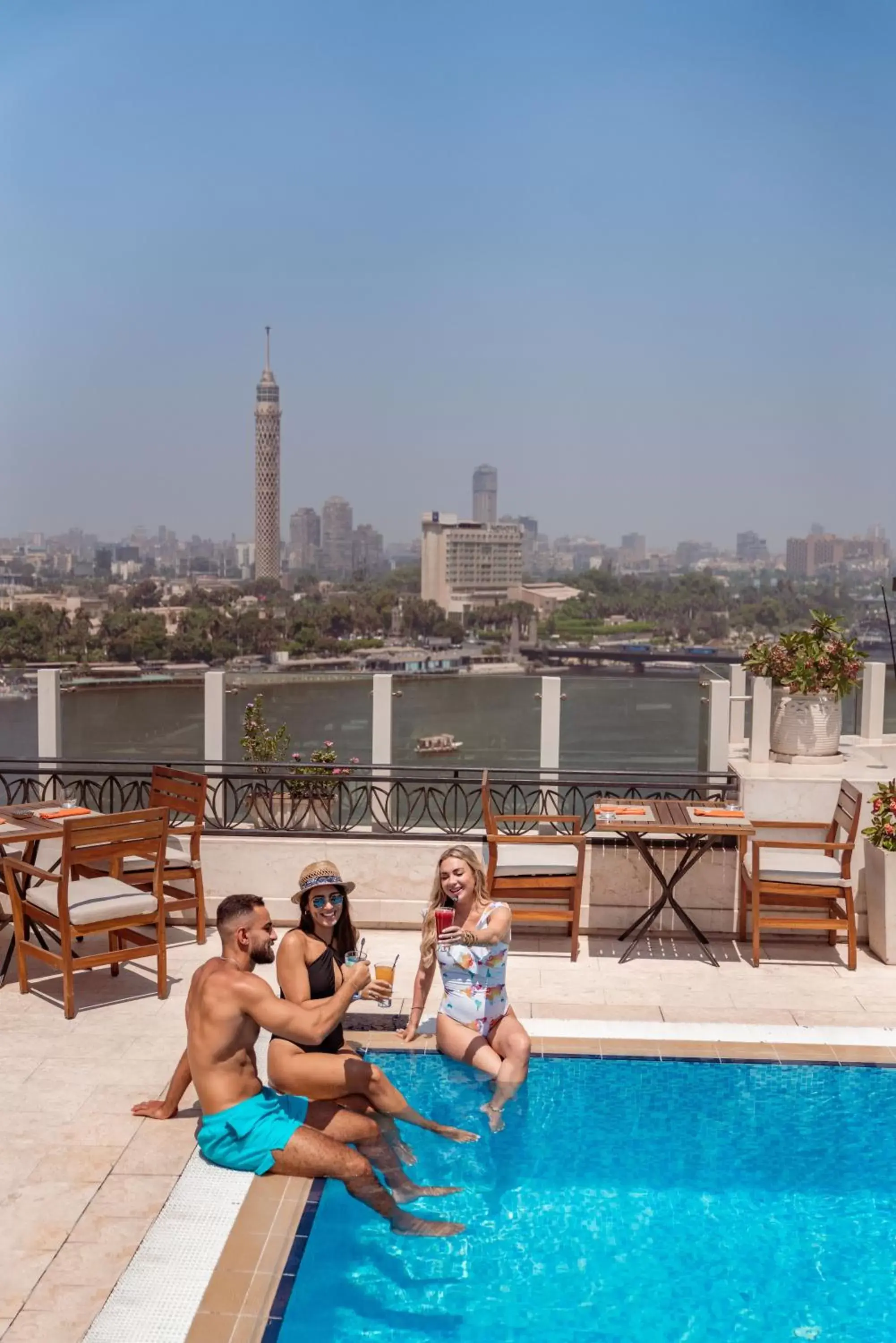 Swimming Pool in Kempinski Nile Hotel, Cairo