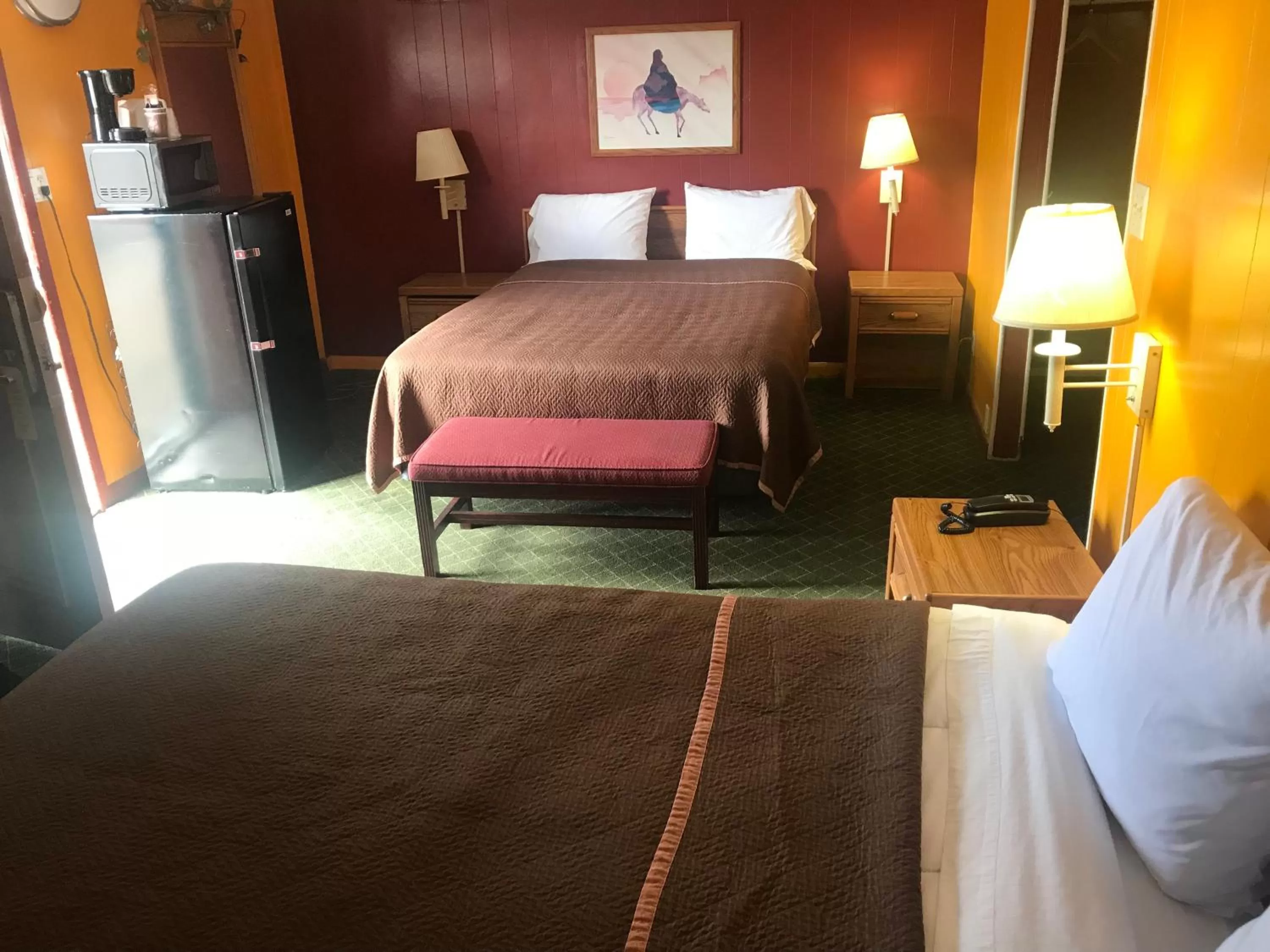 Bed in Western Inn Roswell