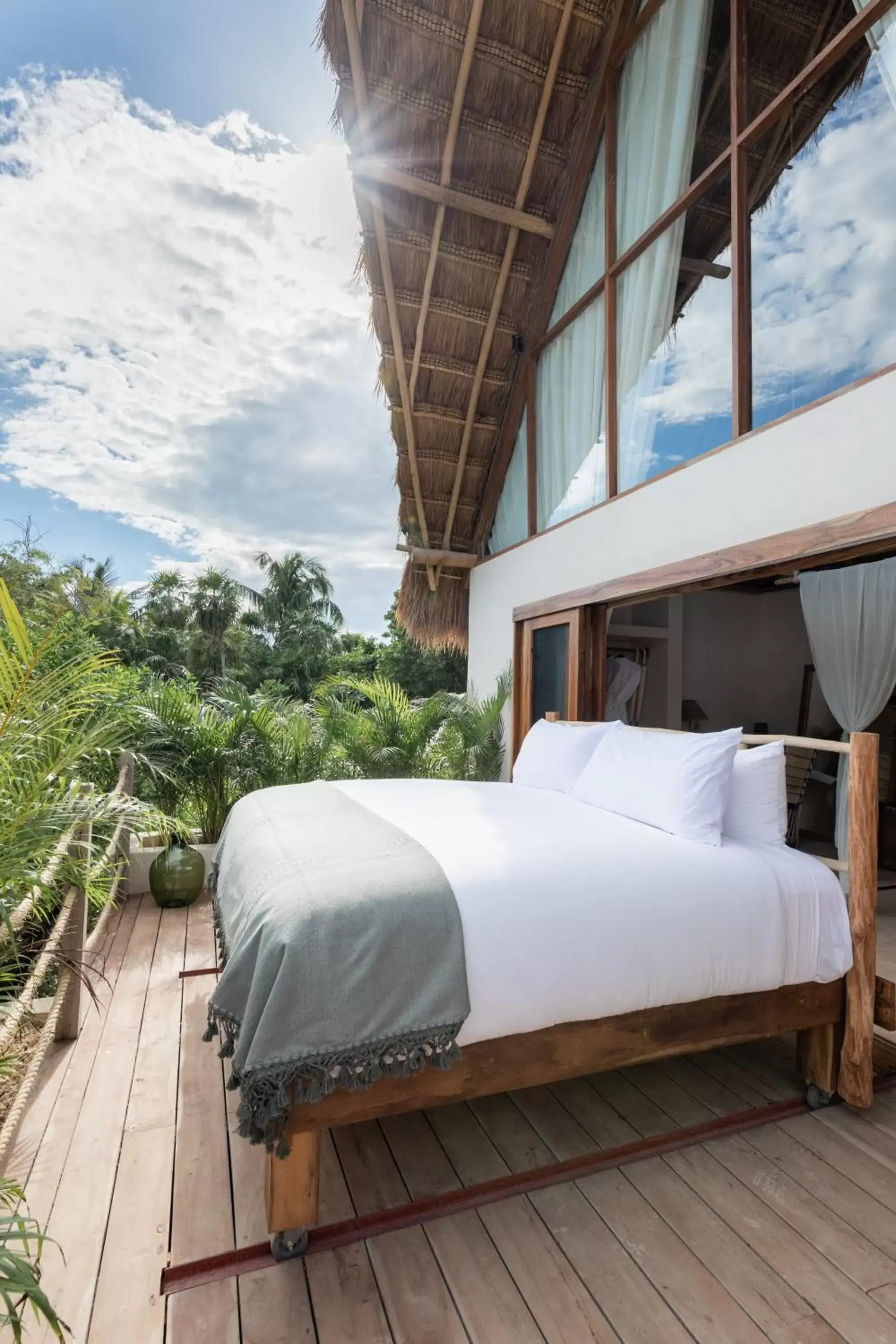 Balcony/Terrace, Bed in La Valise Tulum