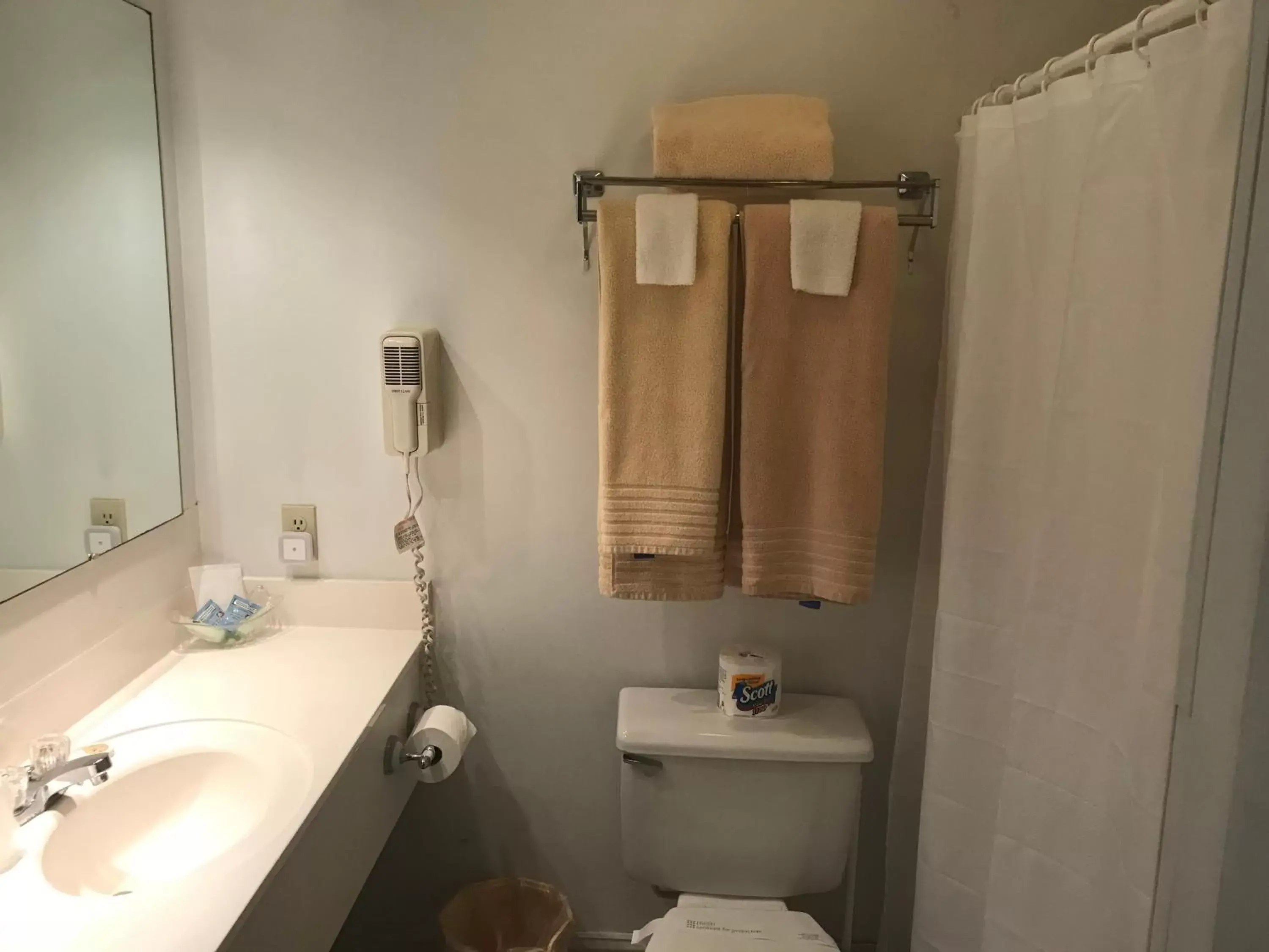 Bathroom in Longhouse Lodge Motel