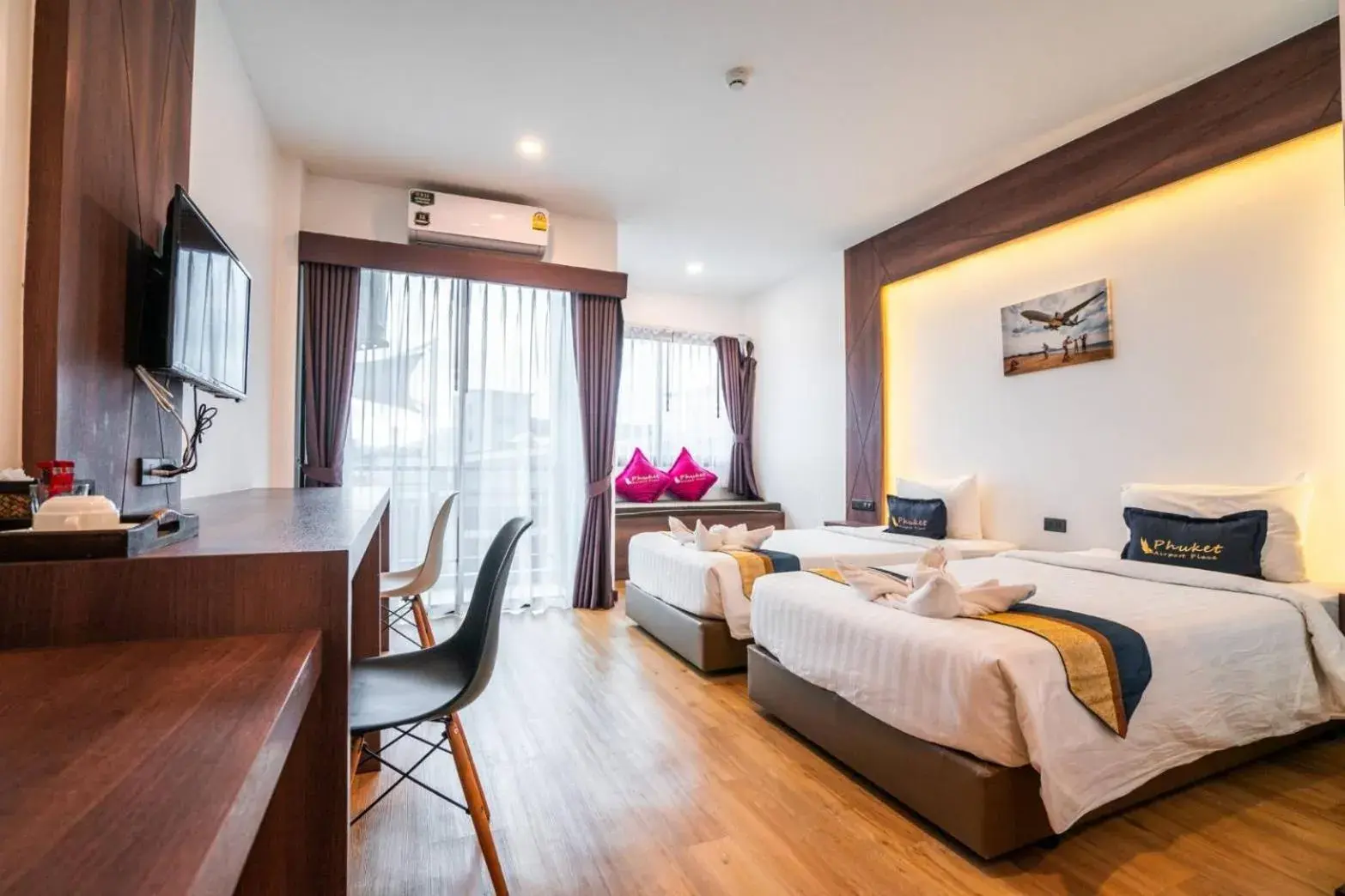 TV and multimedia, Bed in Phuket Airport Place TV and multimedia, Bed in Phuket Airport Place