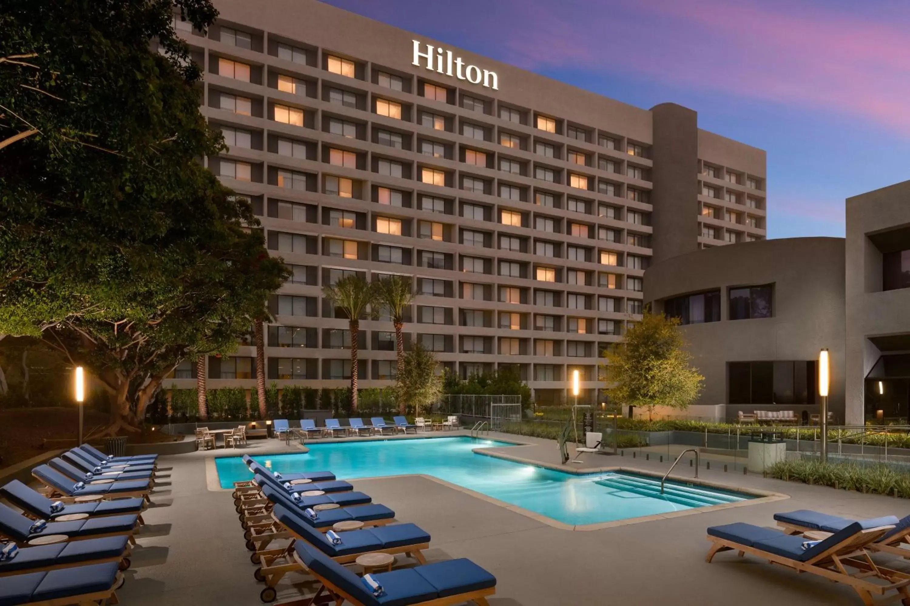 Pool view, Property Building in Hilton Los Angeles-Culver City, CA