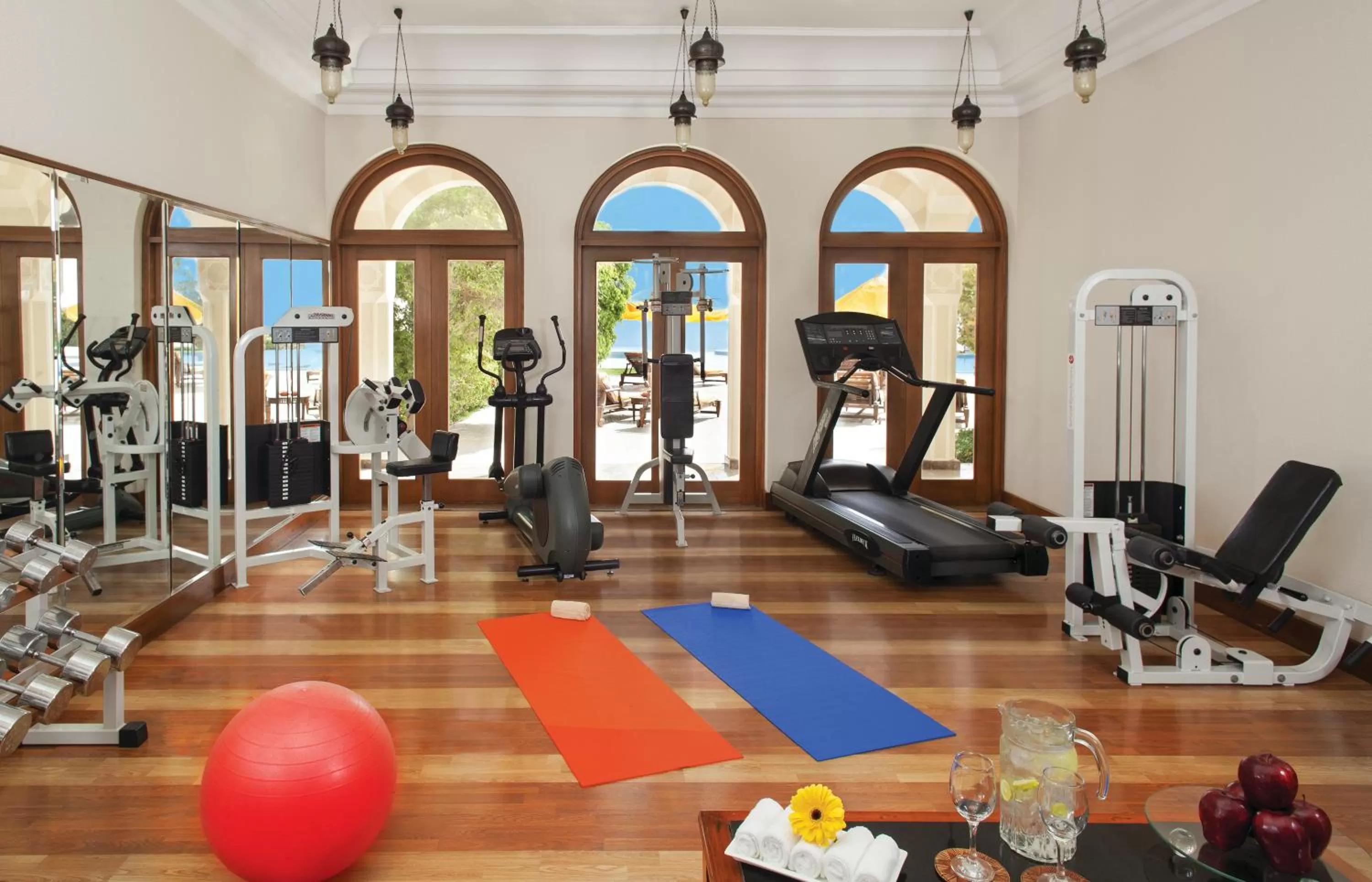 Fitness centre/facilities in The Oberoi Beach Resort, Sahl Hasheesh