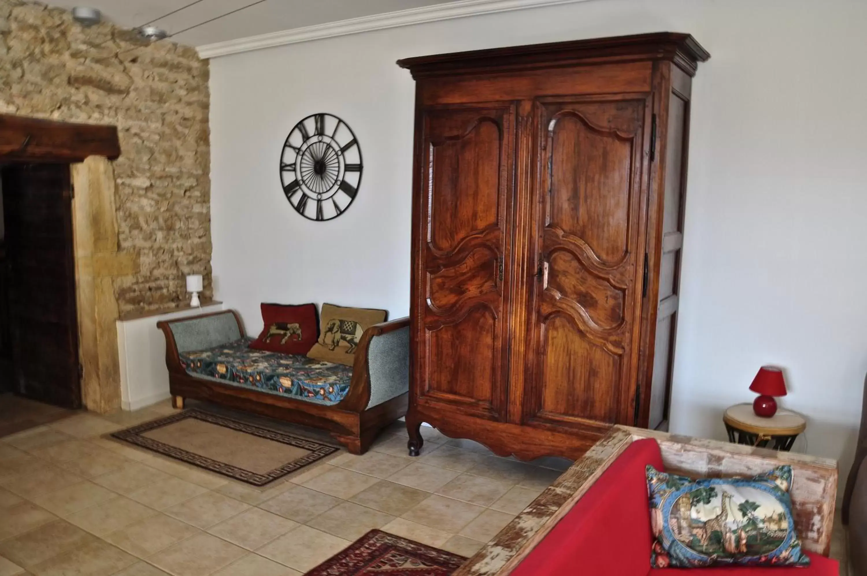 Bed, Seating Area in Le Clos du Cher en Beaujolais