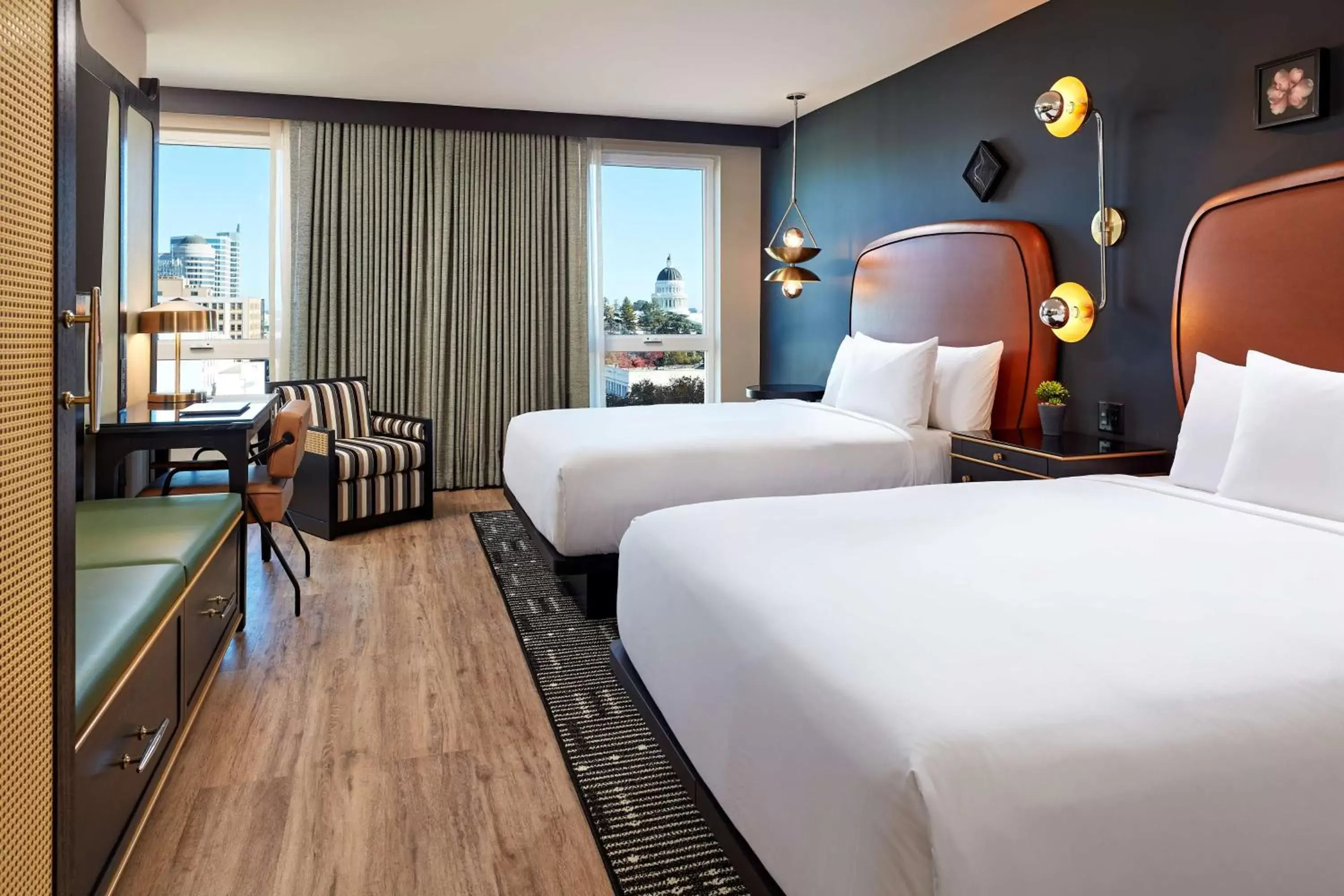 View (from property/room), Bed in Hyatt Centric Sacramento Downtown View (from property/room), Bed in Hyatt Centric Sacramento Downtown