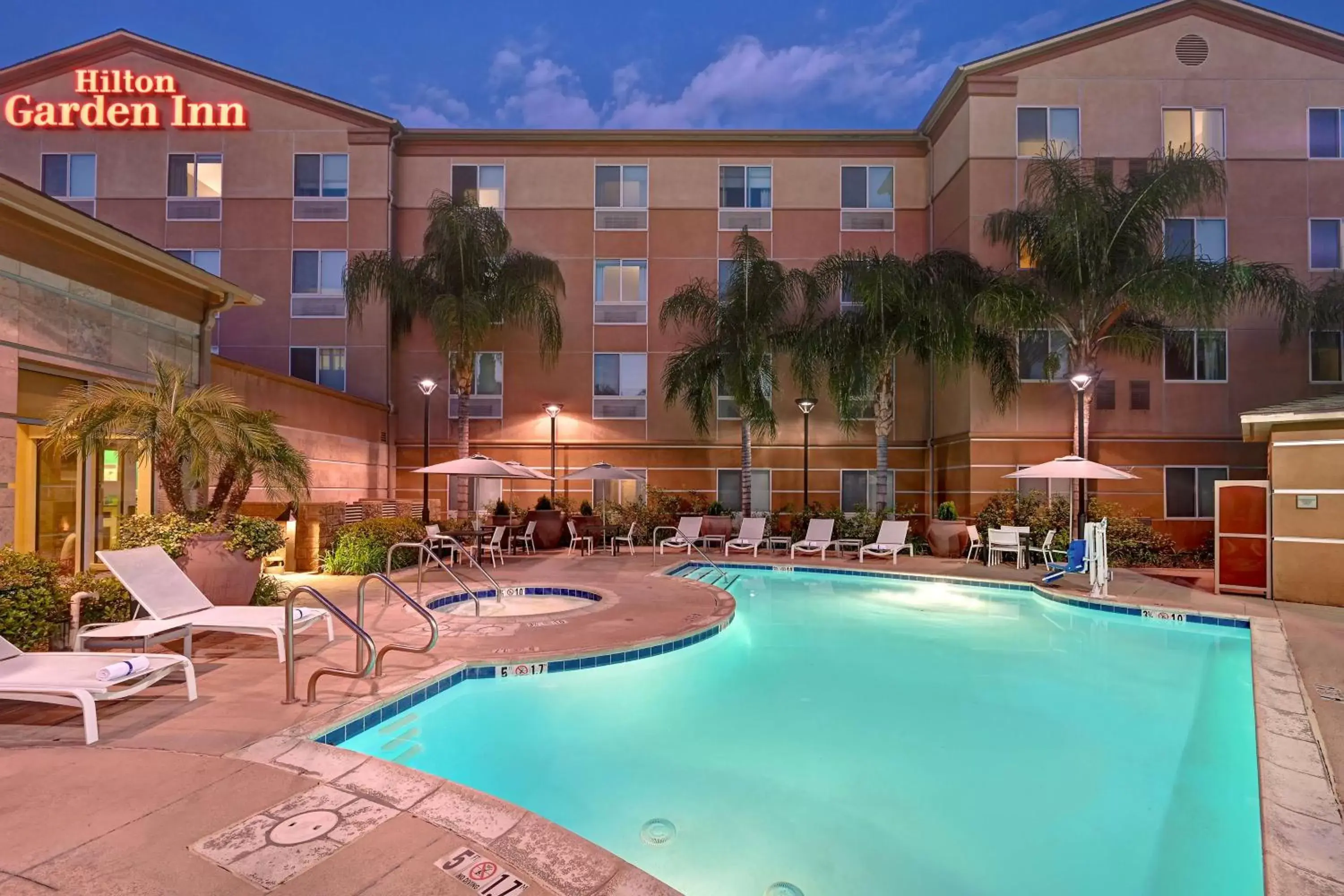 Pool view, Swimming Pool in Hilton Garden Inn San Bernardino