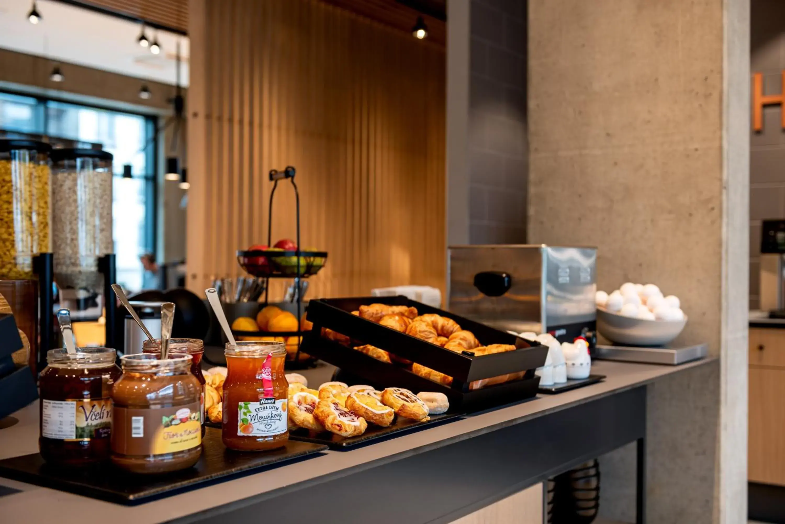 Continental breakfast in Zleep Hotel Prague