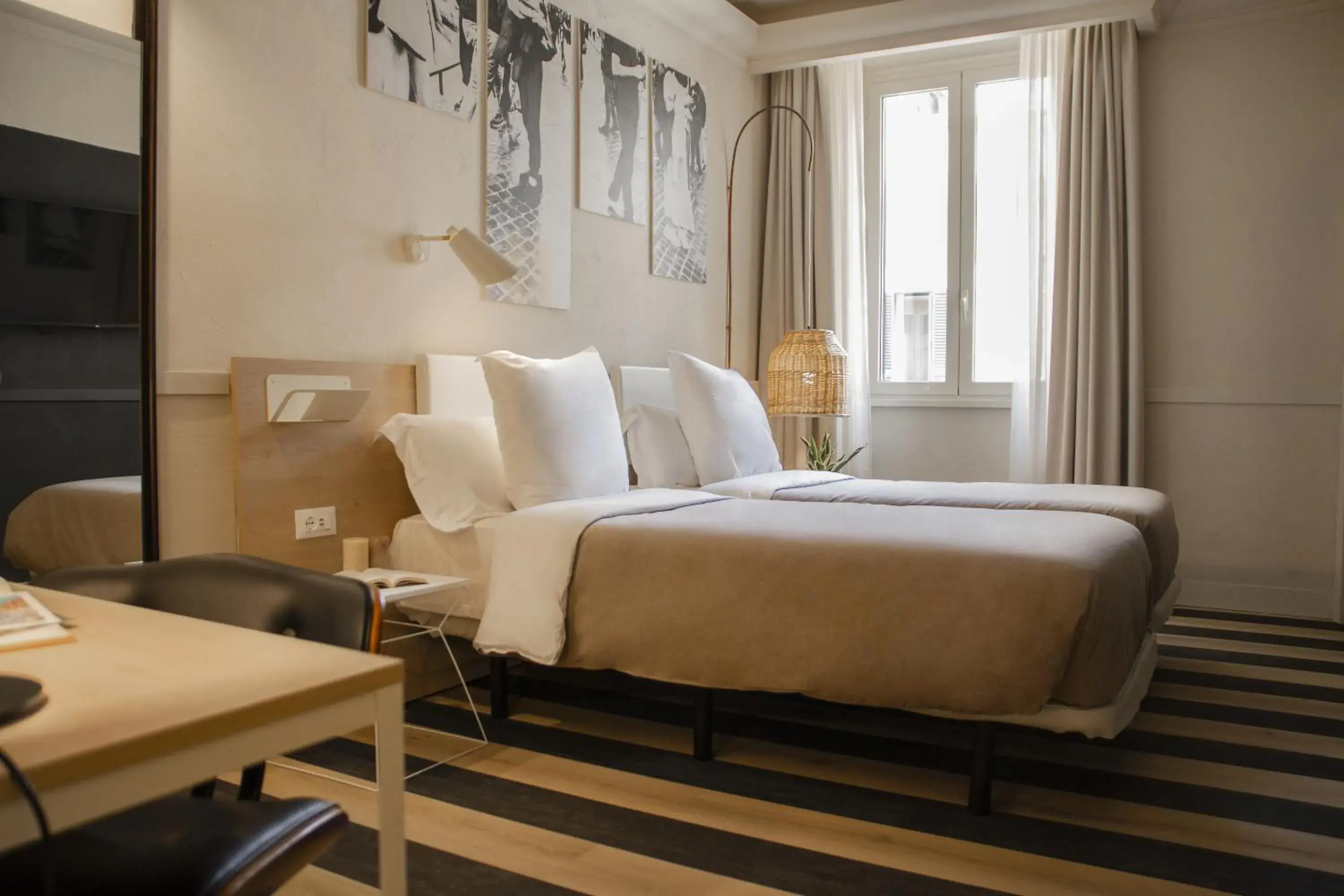 Bed in Hotel Bilbao Jardines
