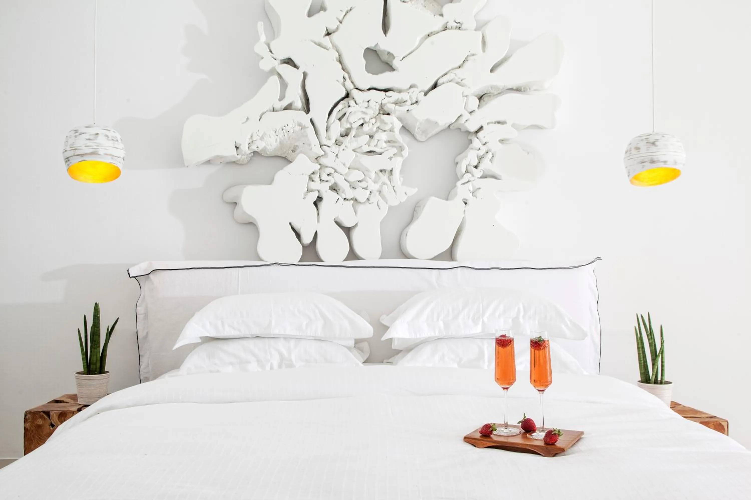 Bed in Myconian Villa Collection - Preferred Hotels & Resorts