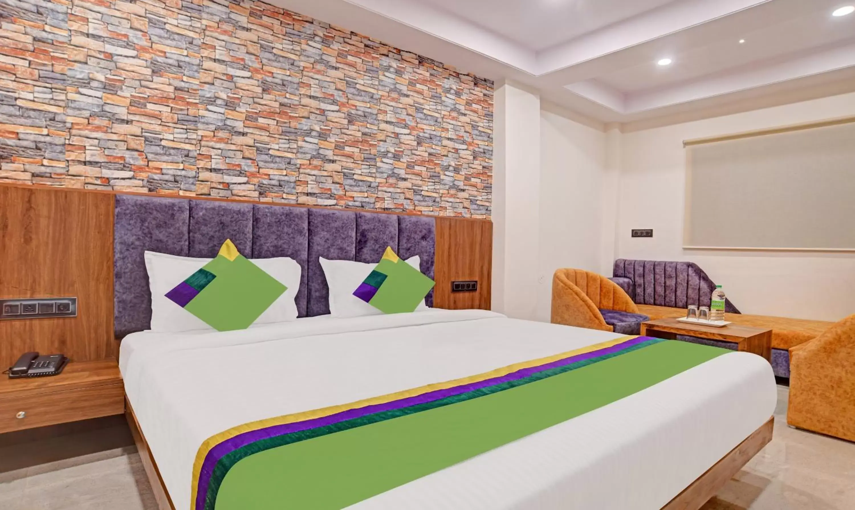 Bedroom, Bed in Treebo Merit Bedroom, Bed in Treebo Merit