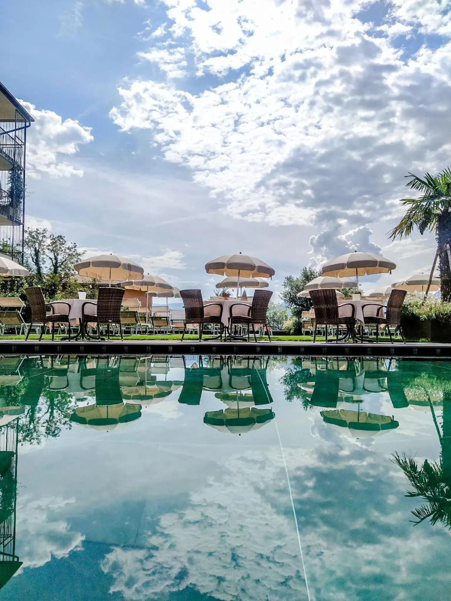 Garden, Swimming Pool in Hotel Der Weinmesser