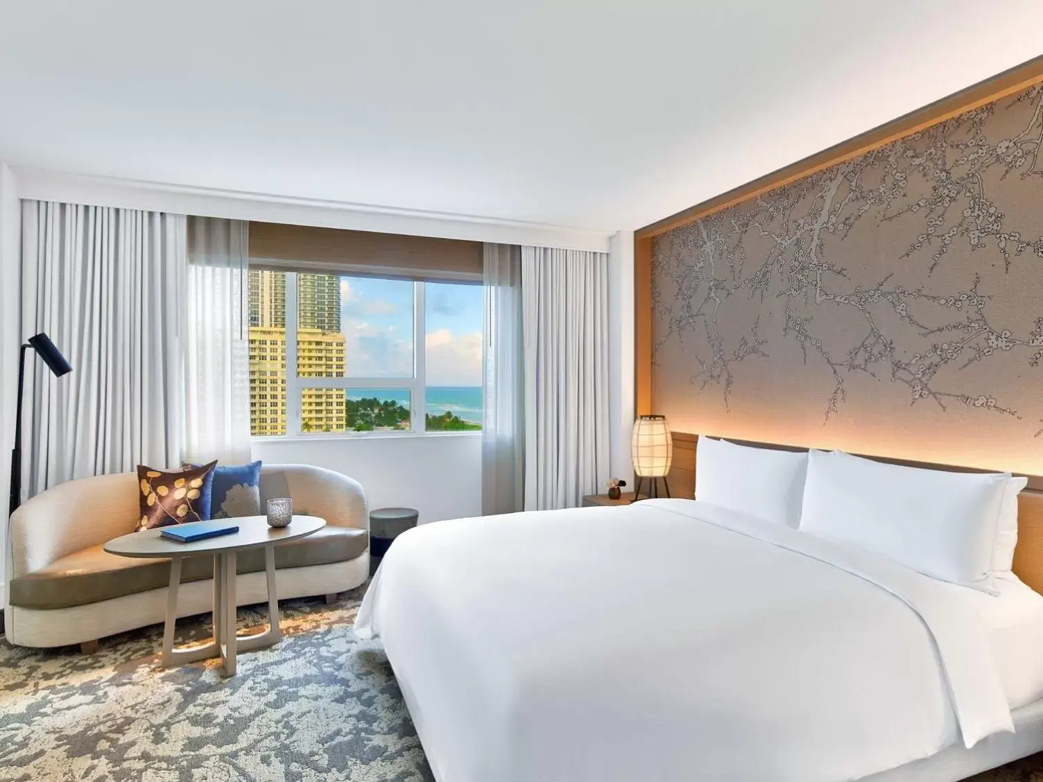 Bed in Nobu Hotel Miami Beach