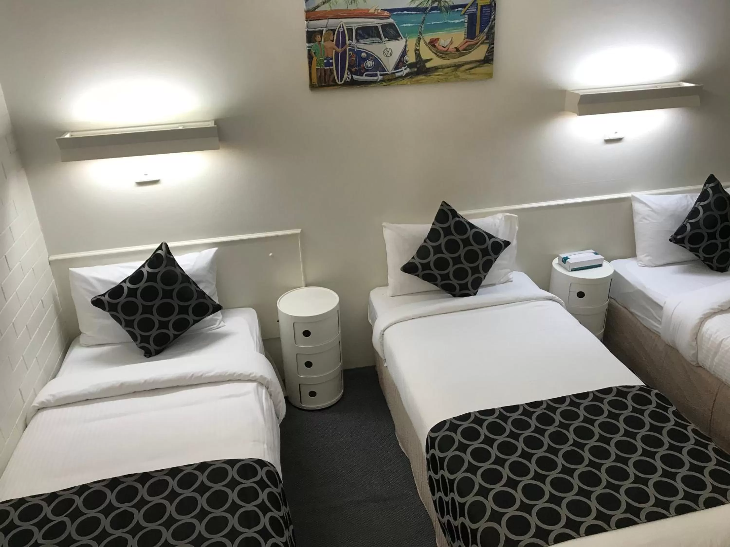 Bed in Coffs Shearwater Motel