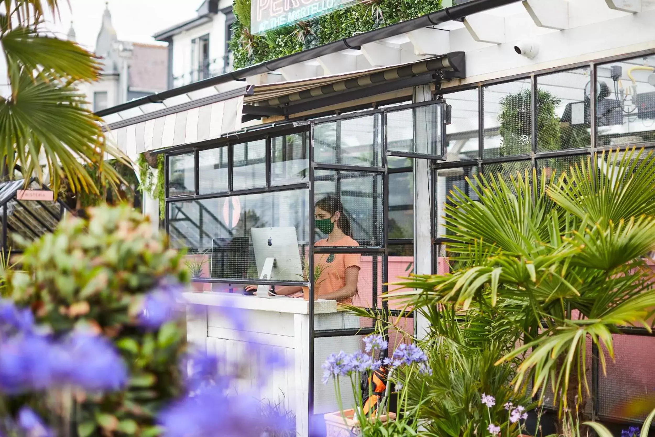 Patio, Property Building in The Martello Hotel