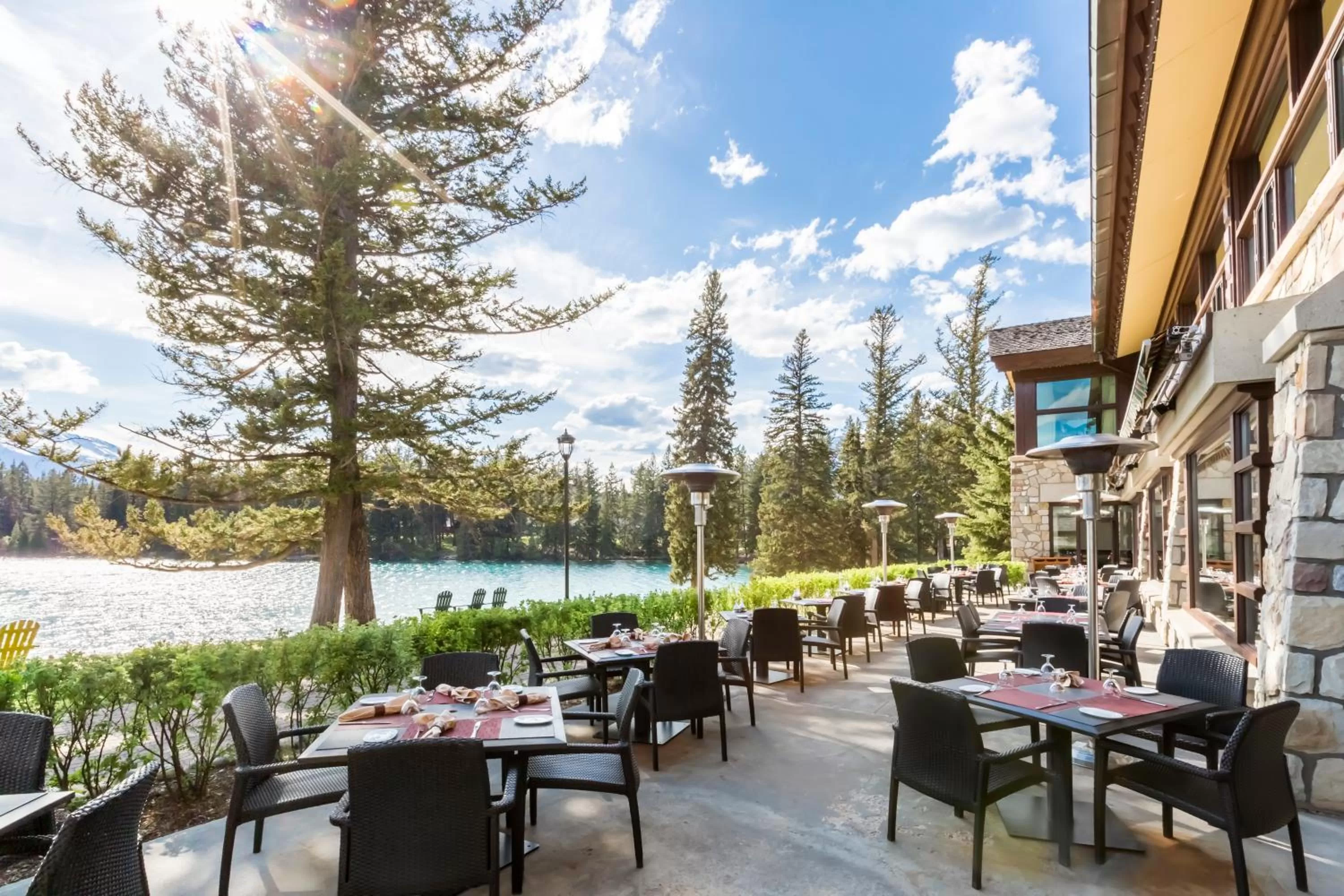 Patio in Fairmont Jasper Park Lodge