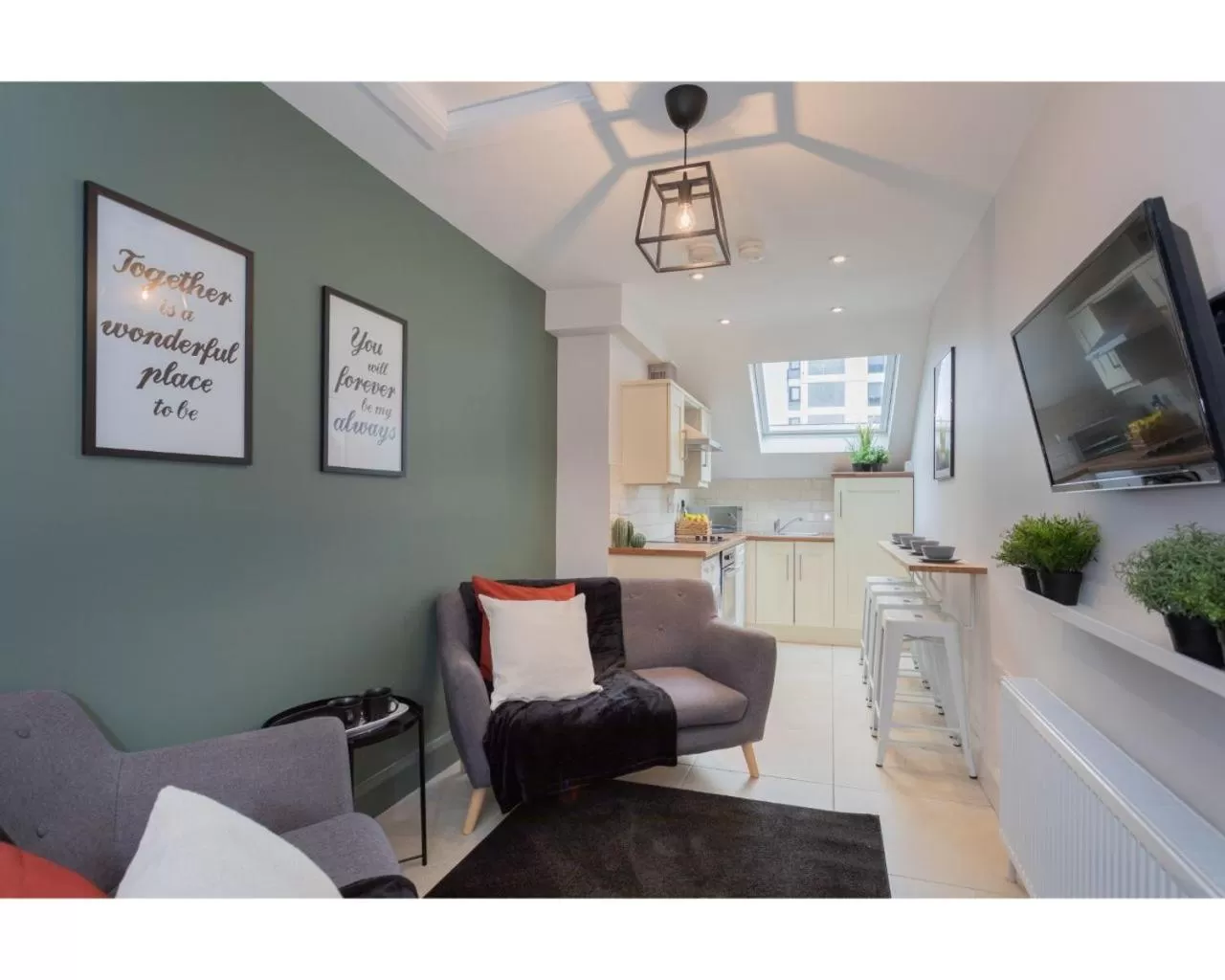 Living room, Seating Area in Central Belfast Apartments Camden Street
