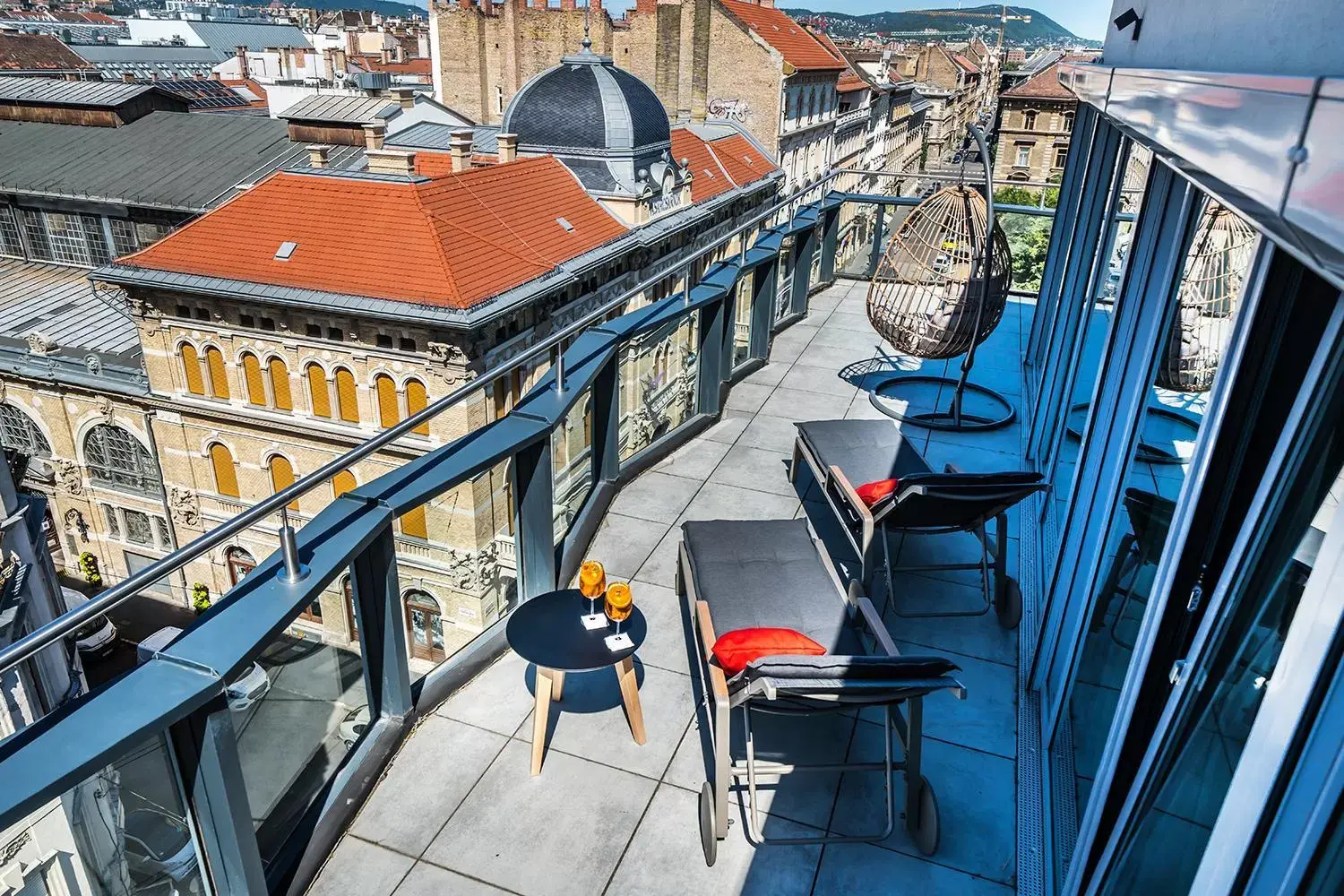 Balcony/Terrace in Up Hotel Budapest