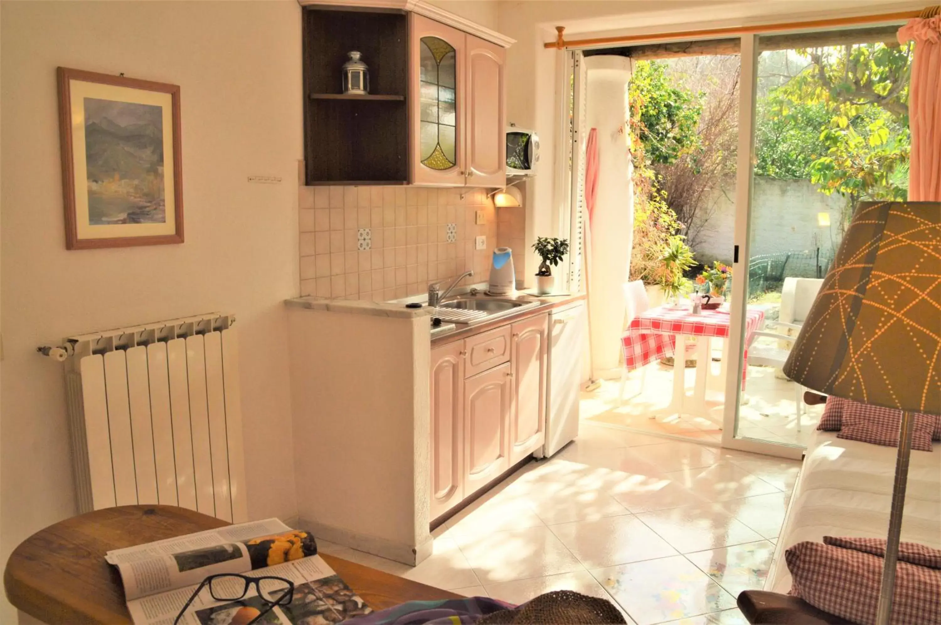 Garden, Kitchen/Kitchenette in Villa Ravino Aparthotel