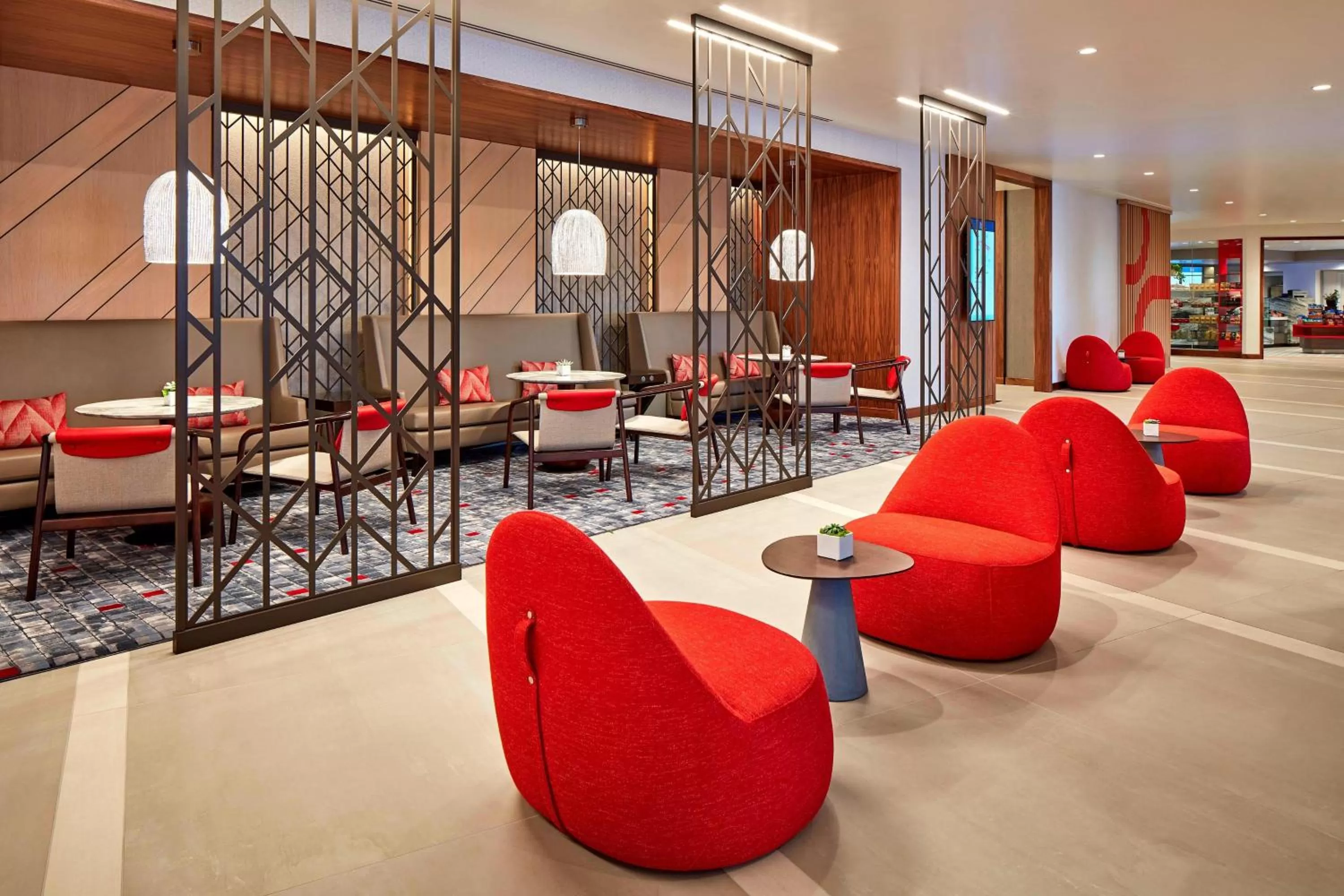 Lobby or reception in San Mateo Marriott San Francisco Airport