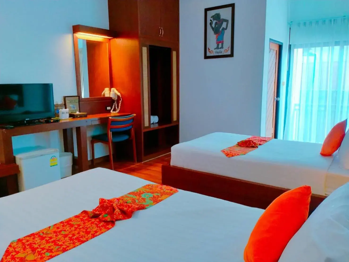 Bed in Jing Jit Hotel