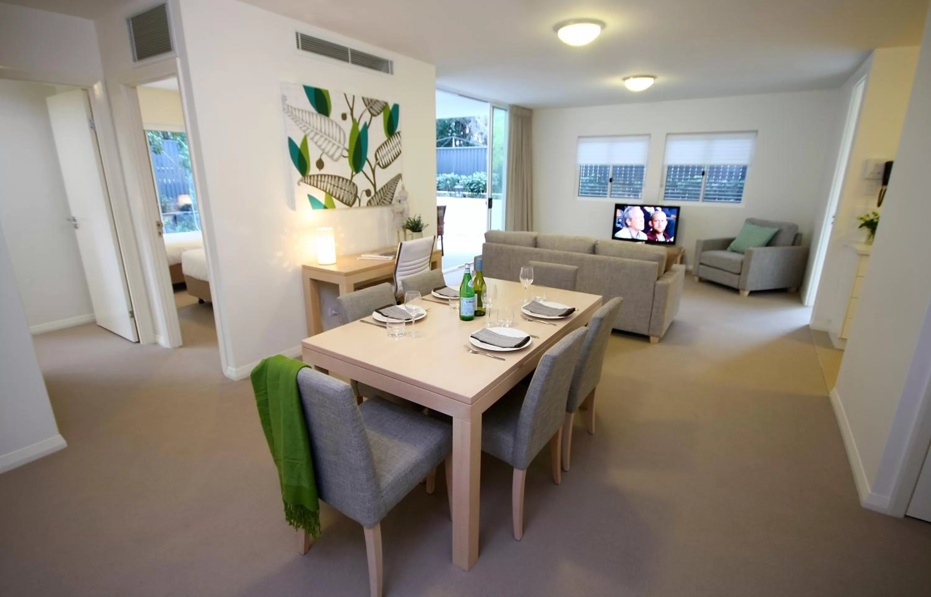 Dining area in Domain Serviced Apartments
