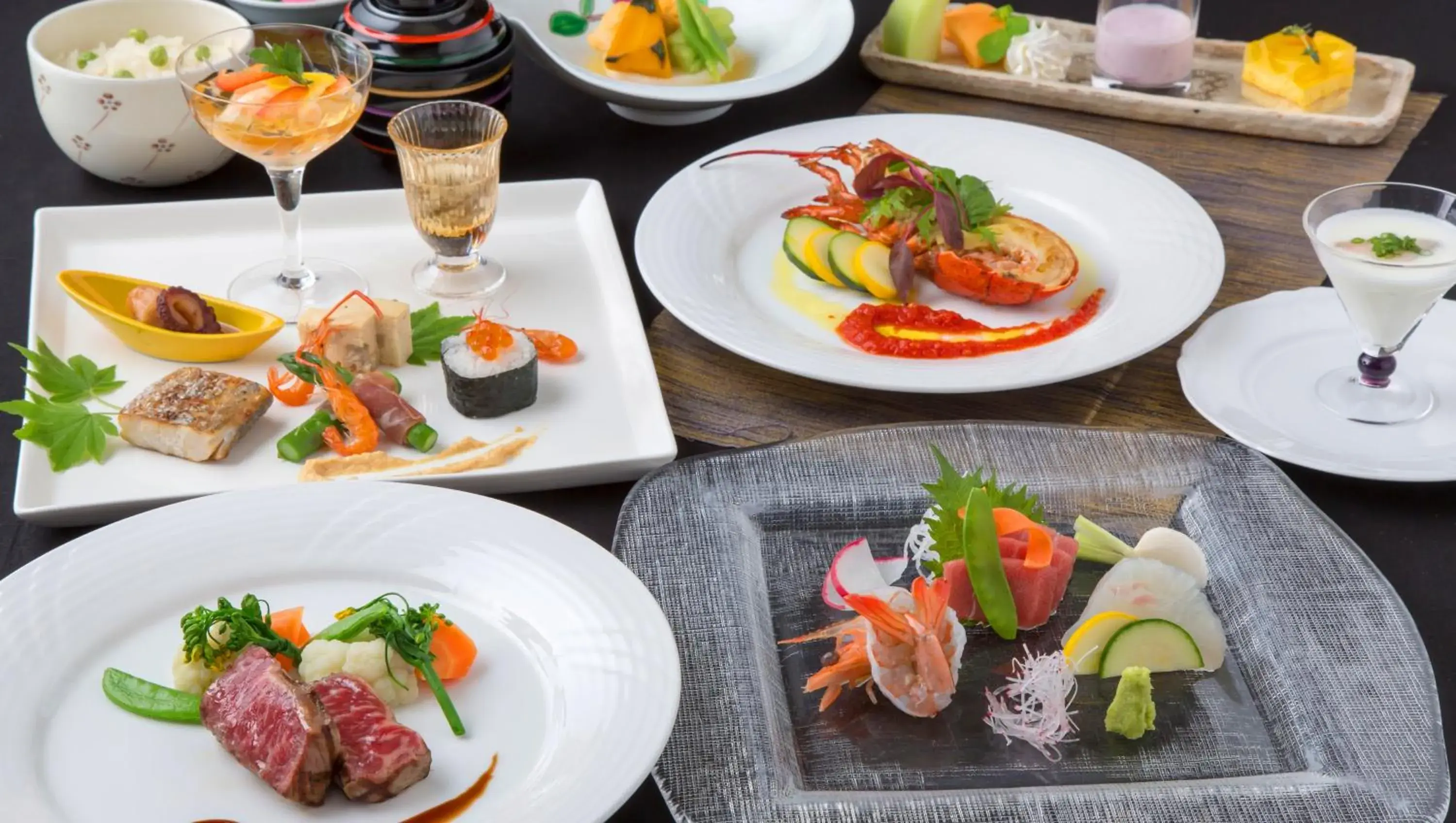Food close-up, Lunch and Dinner in Hotel Laforet Nasu